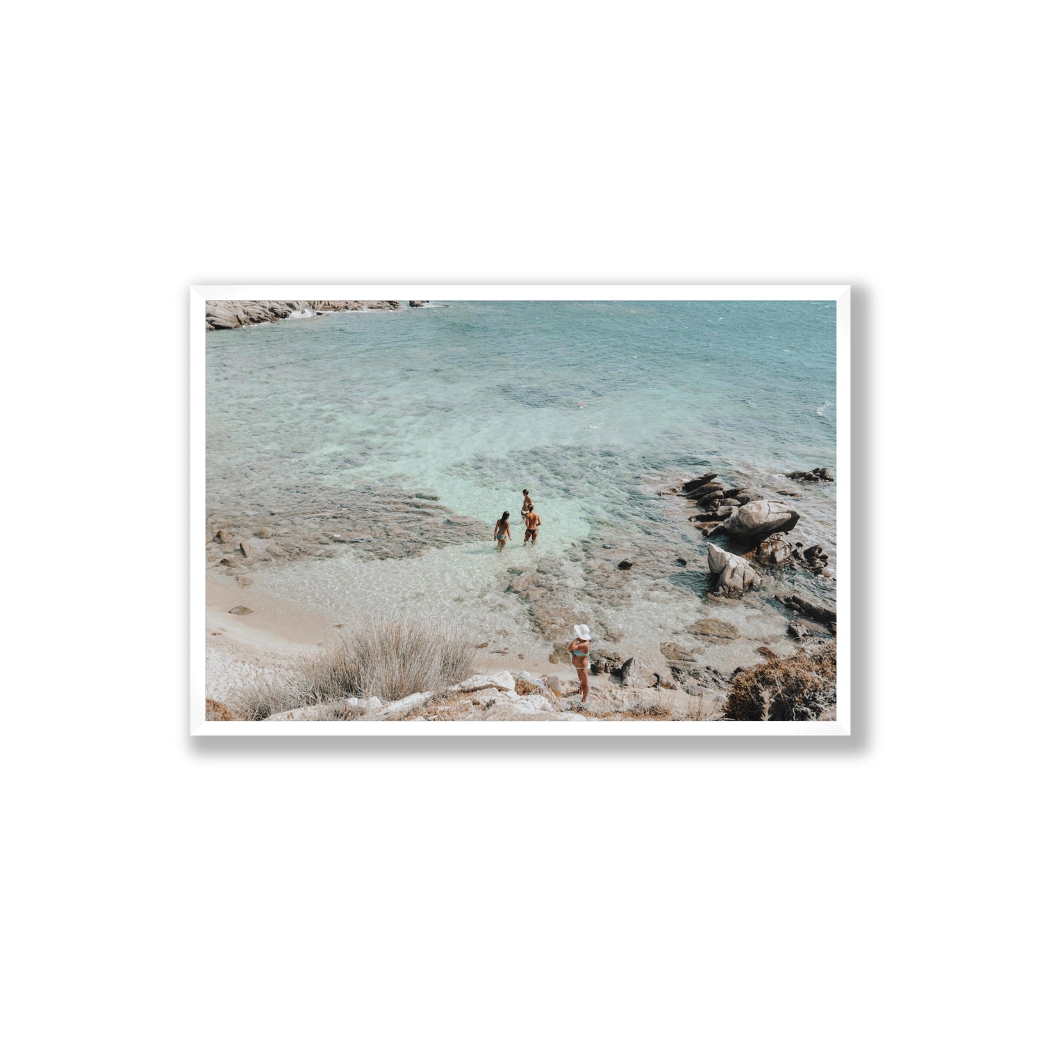 Easy On The Eyes Mykonos Greek island wall art Extra Large full-bleed fine art print in white frame