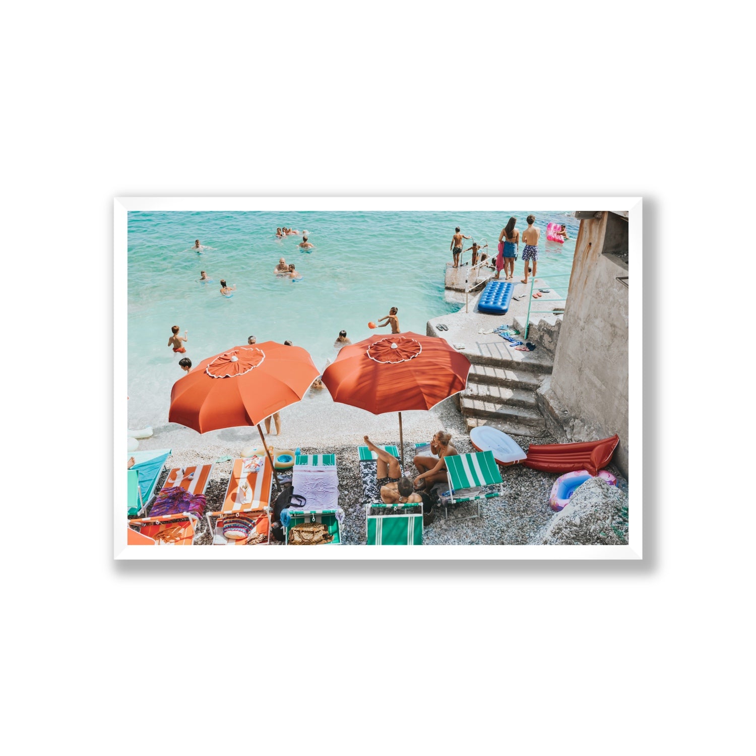 Water Wonderland fine art print, Capri, Italy, Giant, White Frame · Full Bleed, Fine Art Print