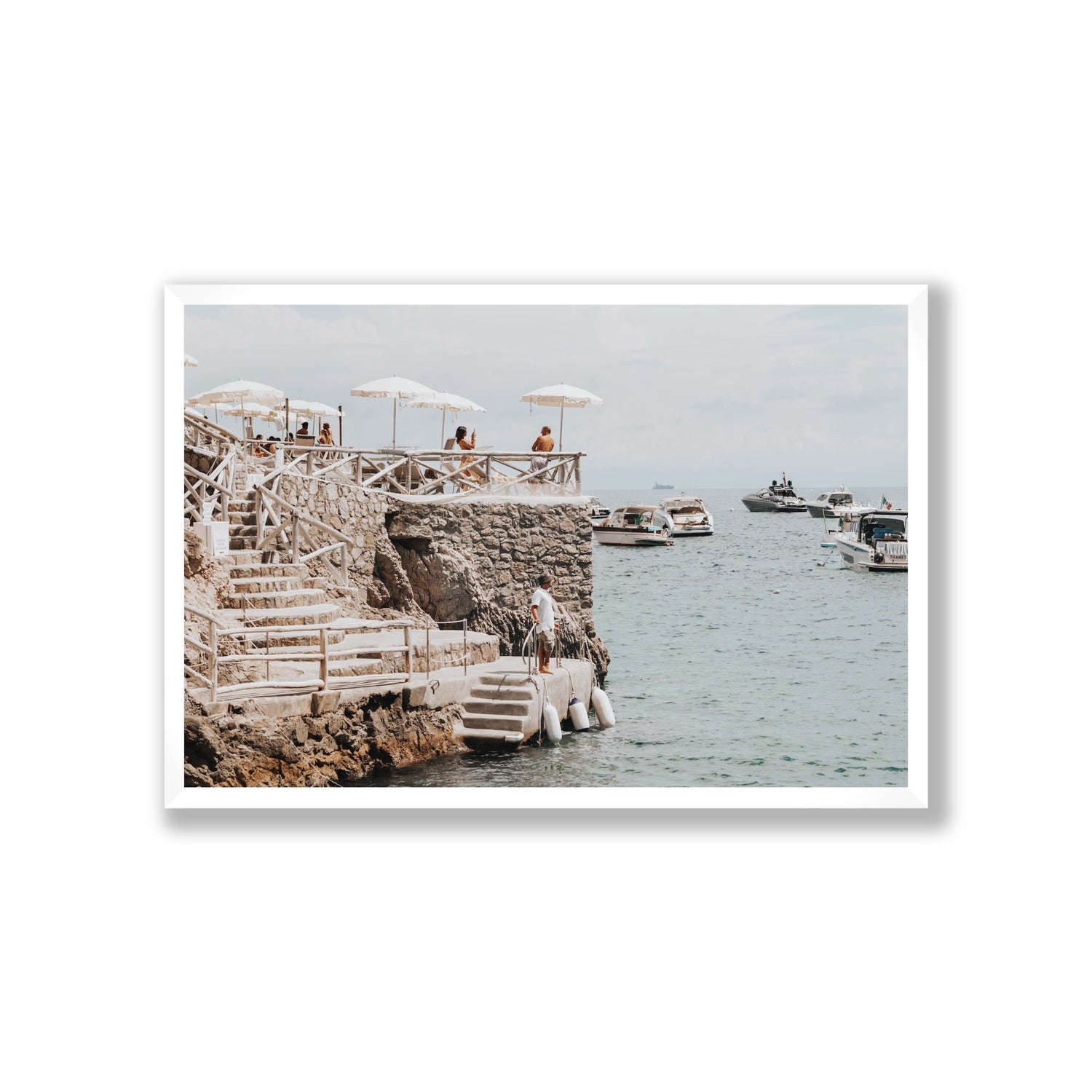 Conca Del Sogno fine art print, Nerano, Italy, Giant, White Frame · Full Bleed, Fine Art Print