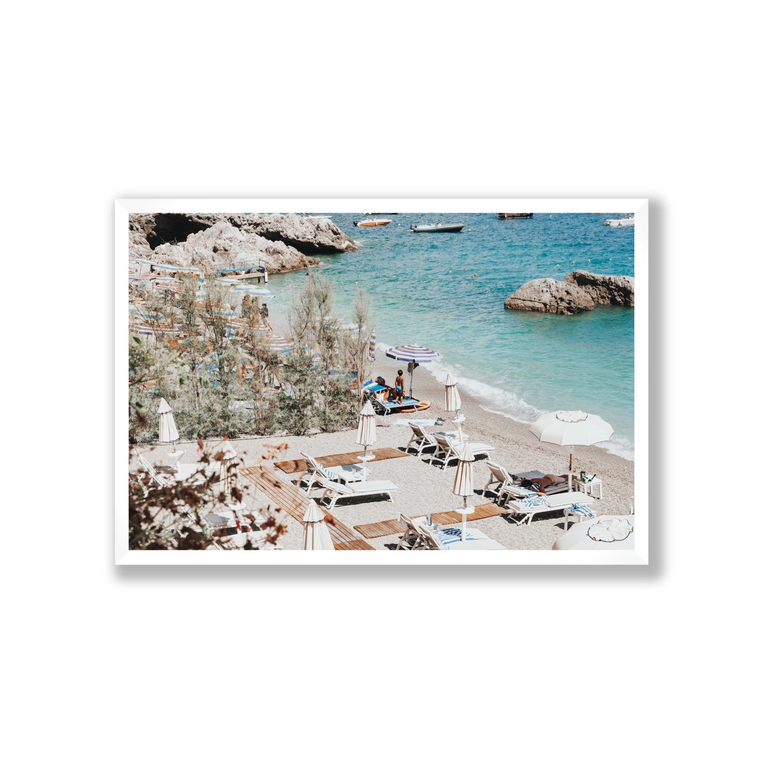 Life Could Be A Dream Amalfi wall art Giant full-bleed fine art print in white frame