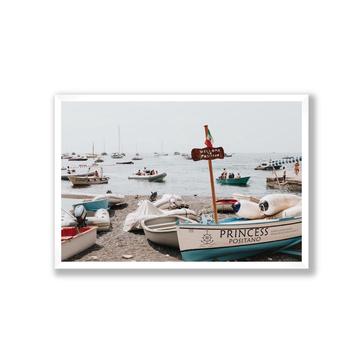 Princess Positano fine art print, Positano, Italy, Giant, White Frame · Full Bleed, Fine Art Print