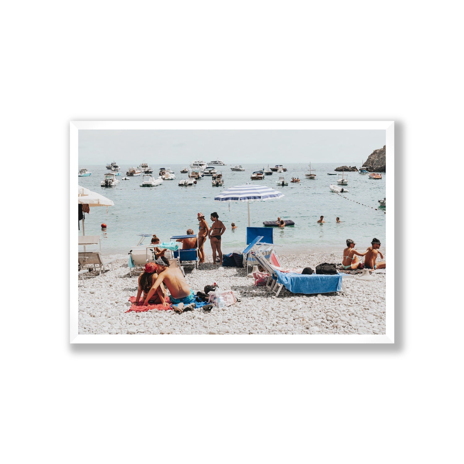 The Kiss Nerano wall art Giant full-bleed fine art print in white frame