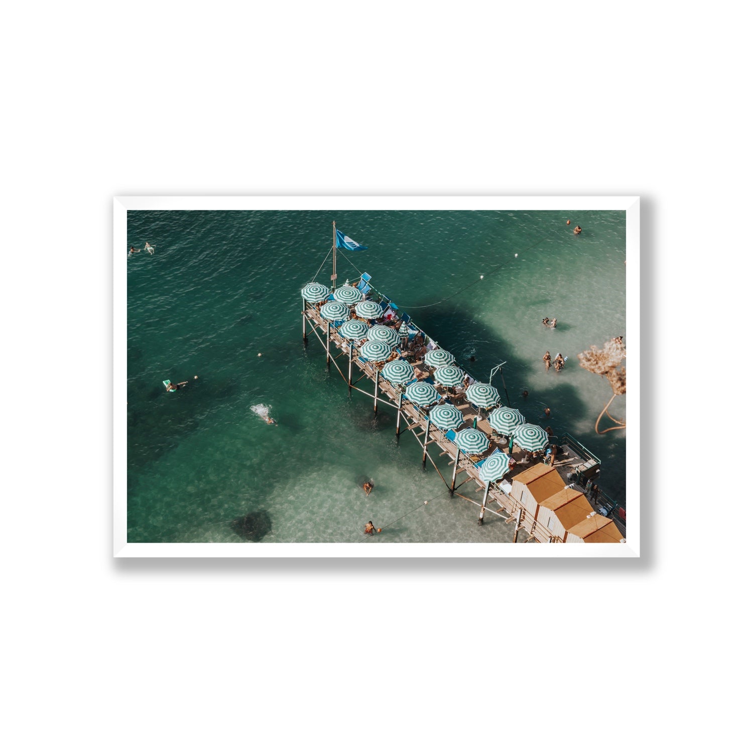 Sorrento Shangri La Sorrento coastal Italian wall art Giant full-bleed fine art print in white frame