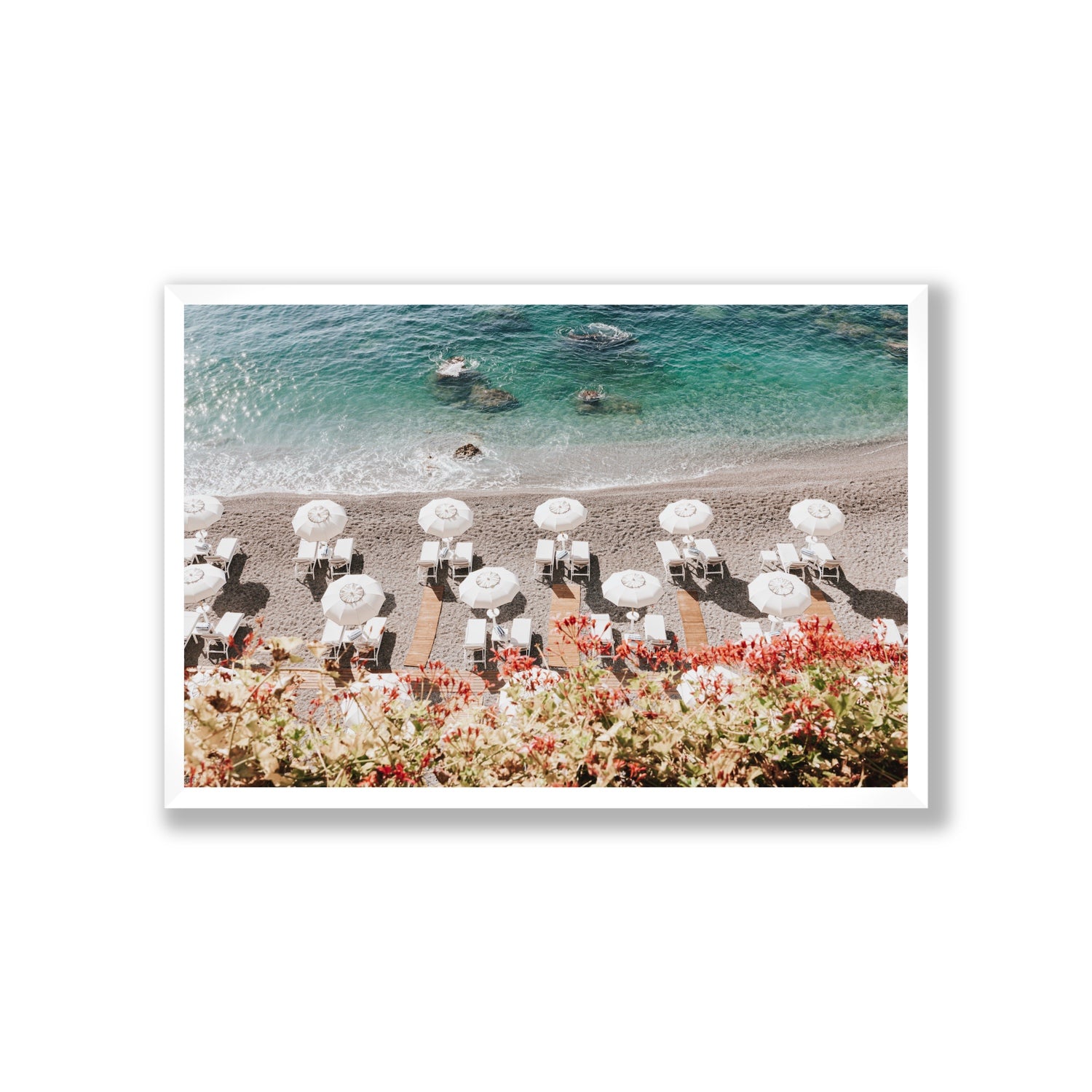 Coastal Charms fine art print, Amalfi, Italy, Giant, White Frame · Full Bleed, Fine Art Print