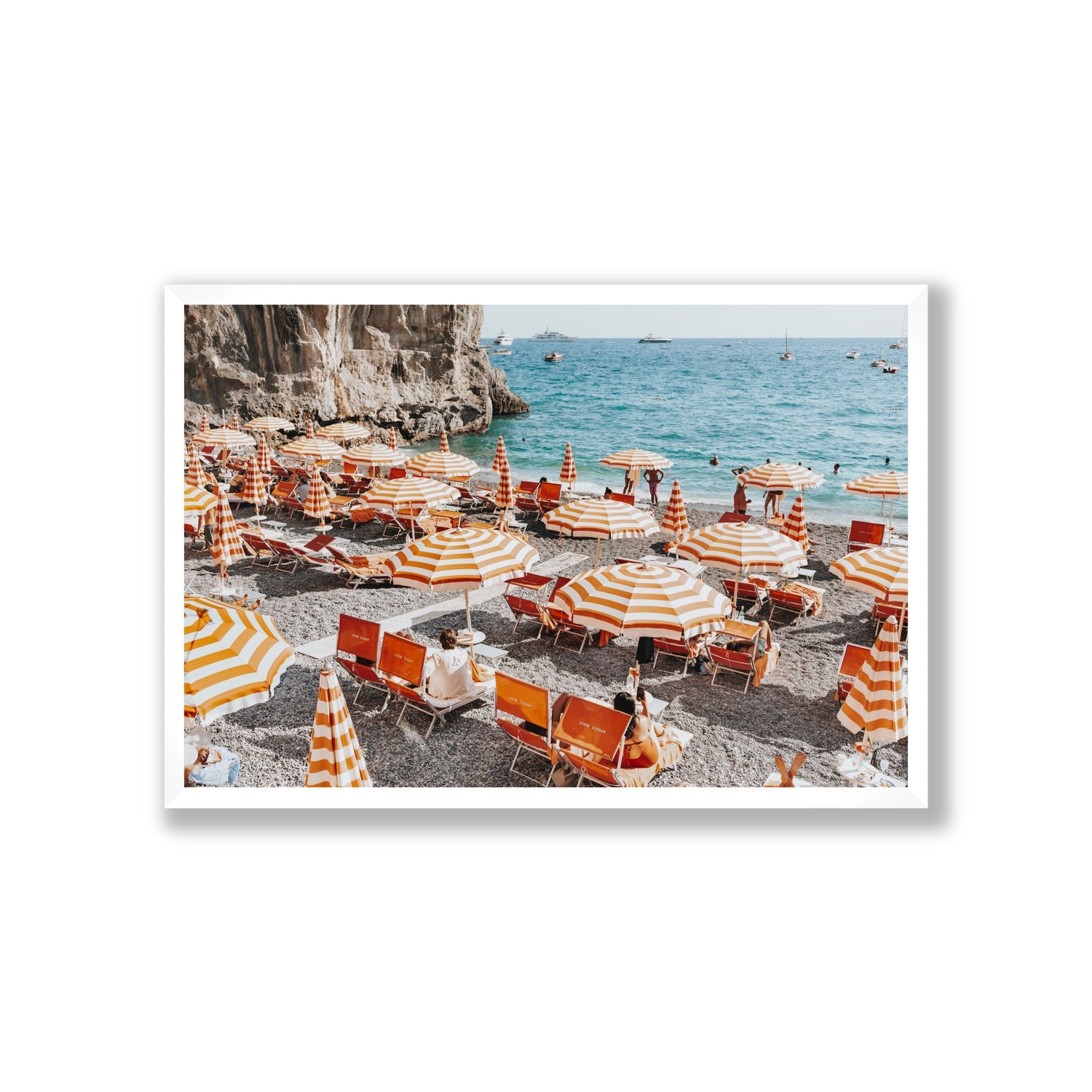 Mango Sorbet fine art print, Positano, Italy, Giant, White Frame · Full Bleed, Fine Art Print