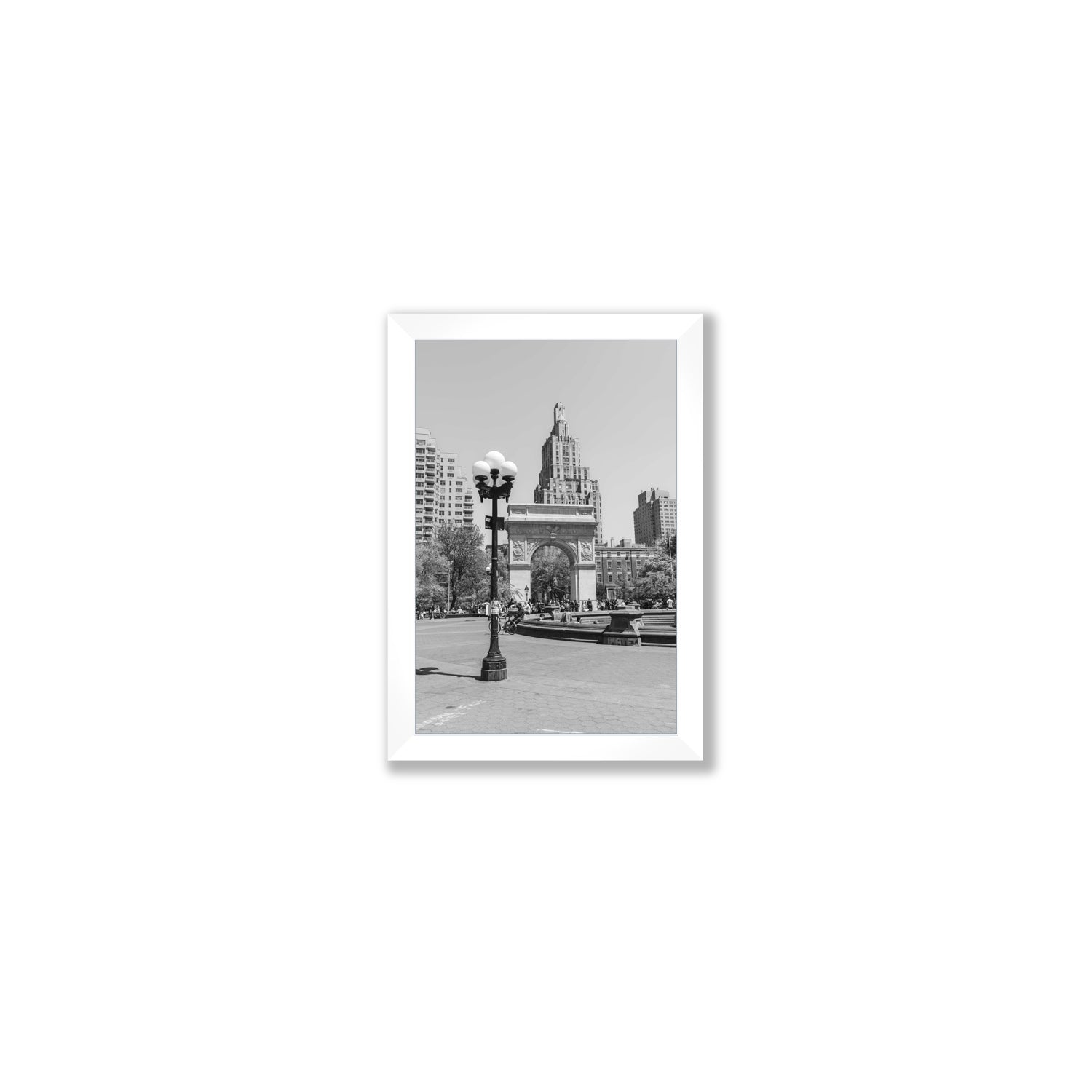 Pole Position New York NYC Black & White wall art Small full-bleed fine art print in white frame