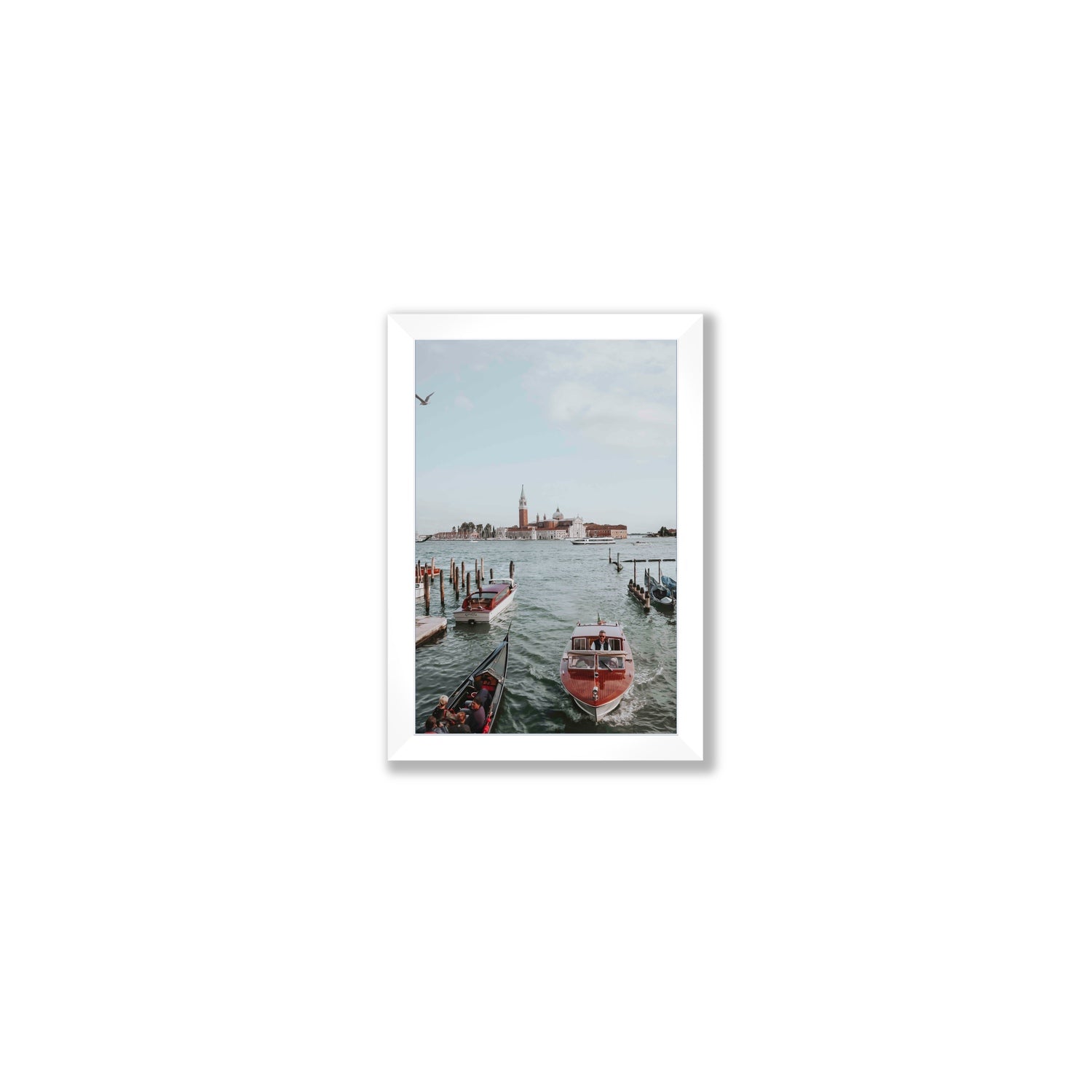 Galleggiante Venice Italian wall art Small full-bleed fine art print in white frame