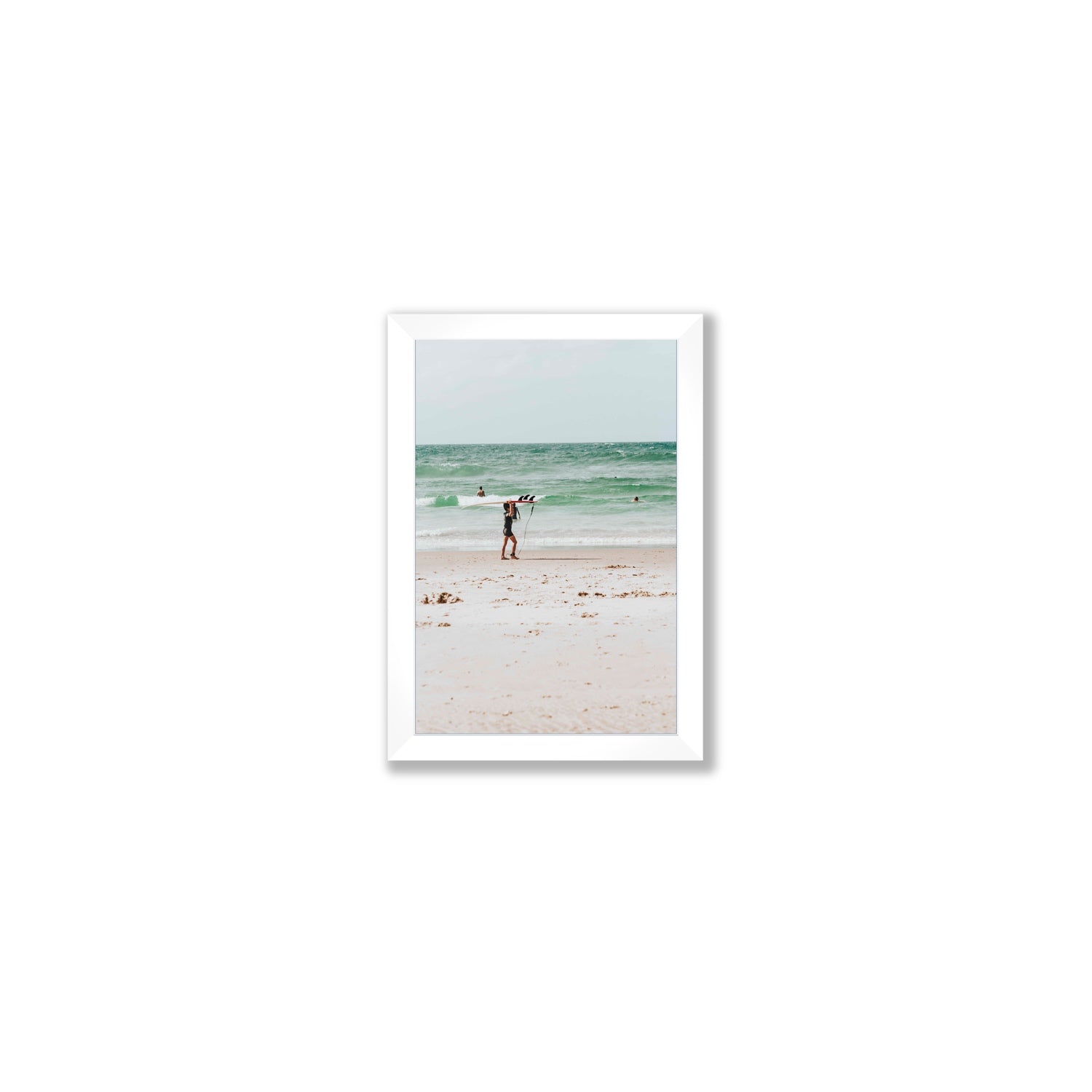 Grommet Byron Bay Surf coastal wall art Small full-bleed fine art print in white frame