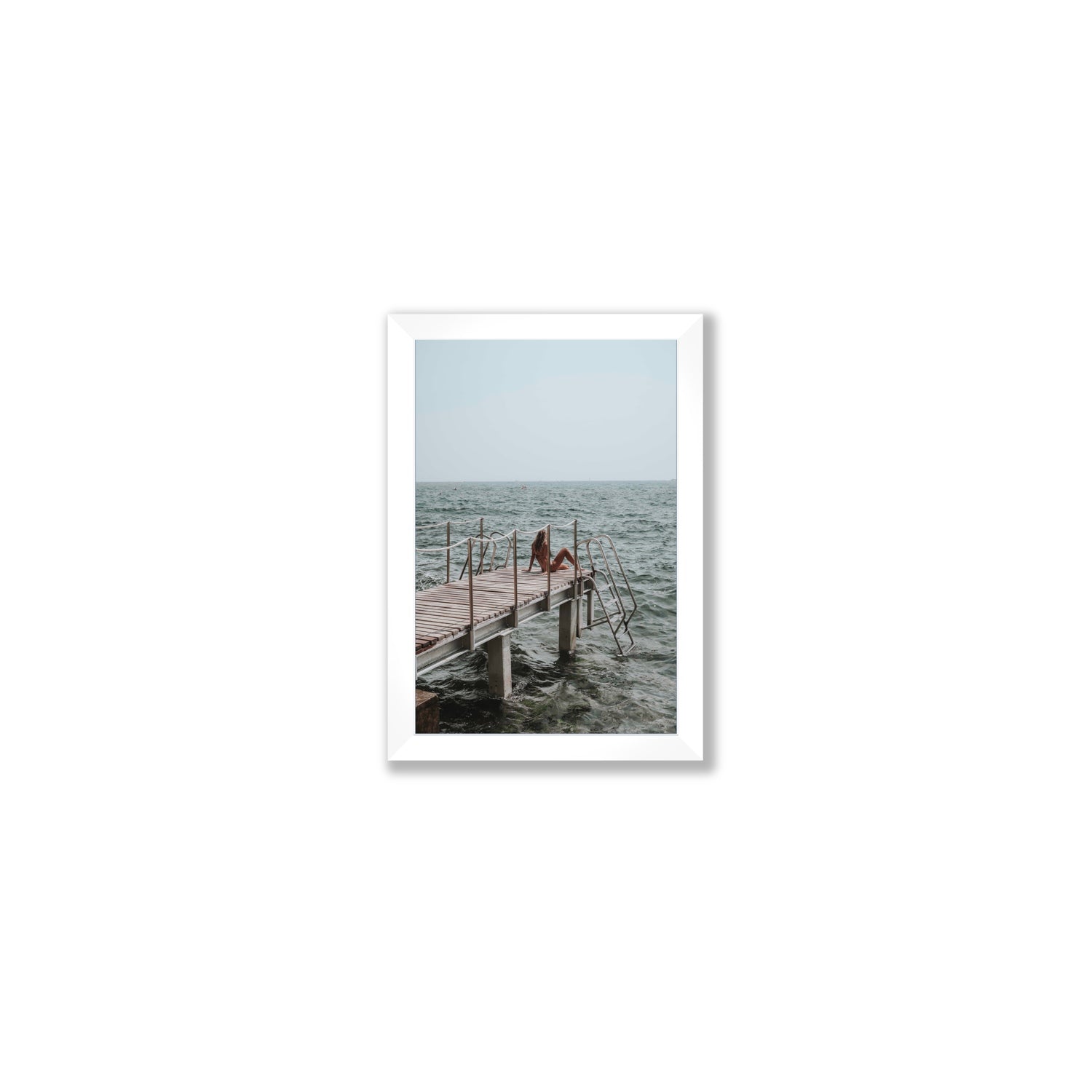 The Dock's Whisper fine art print, Tuscany, Italy, Small, White Frame · Full Bleed, Fine Art Print