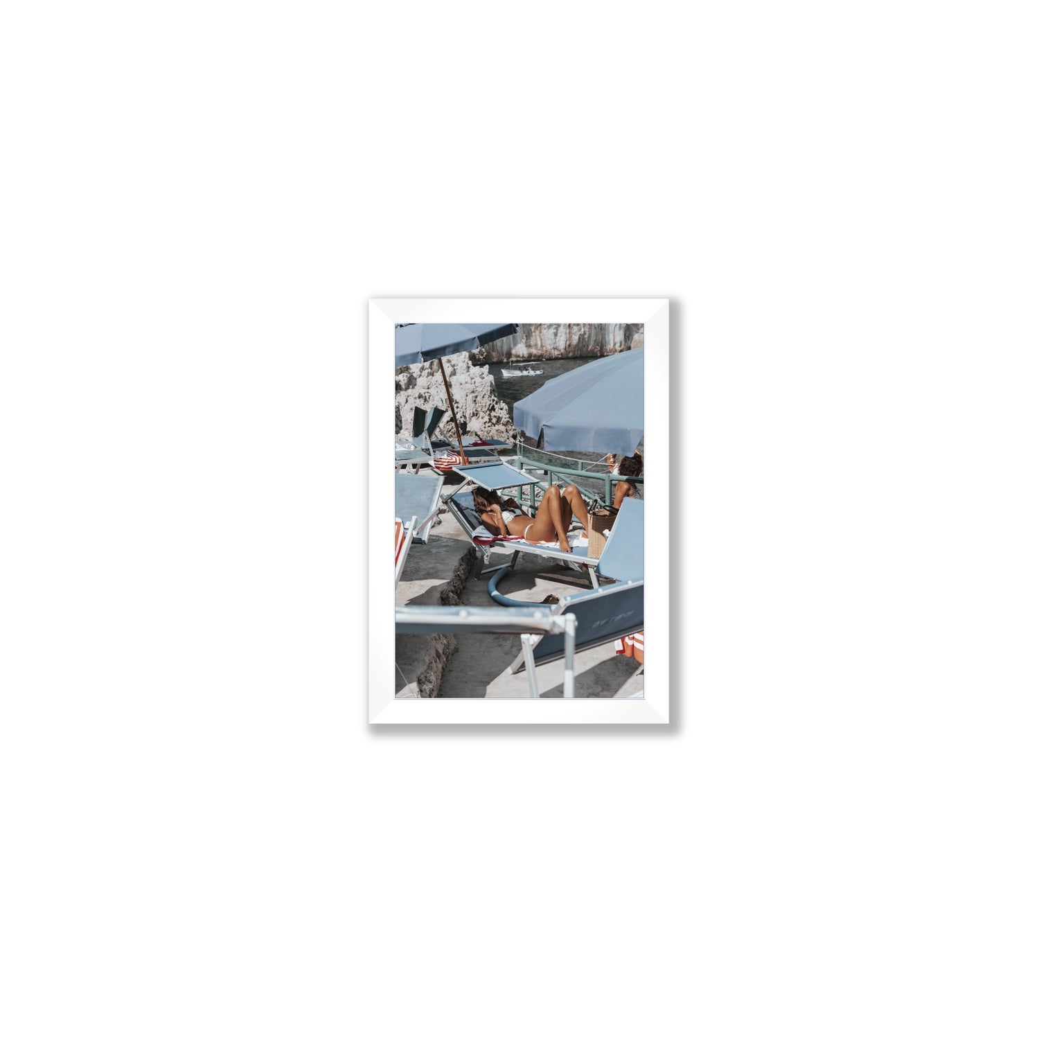 Beach Babe fine art print, Capri, Italy, Small, White Frame · Full Bleed, Fine Art Print