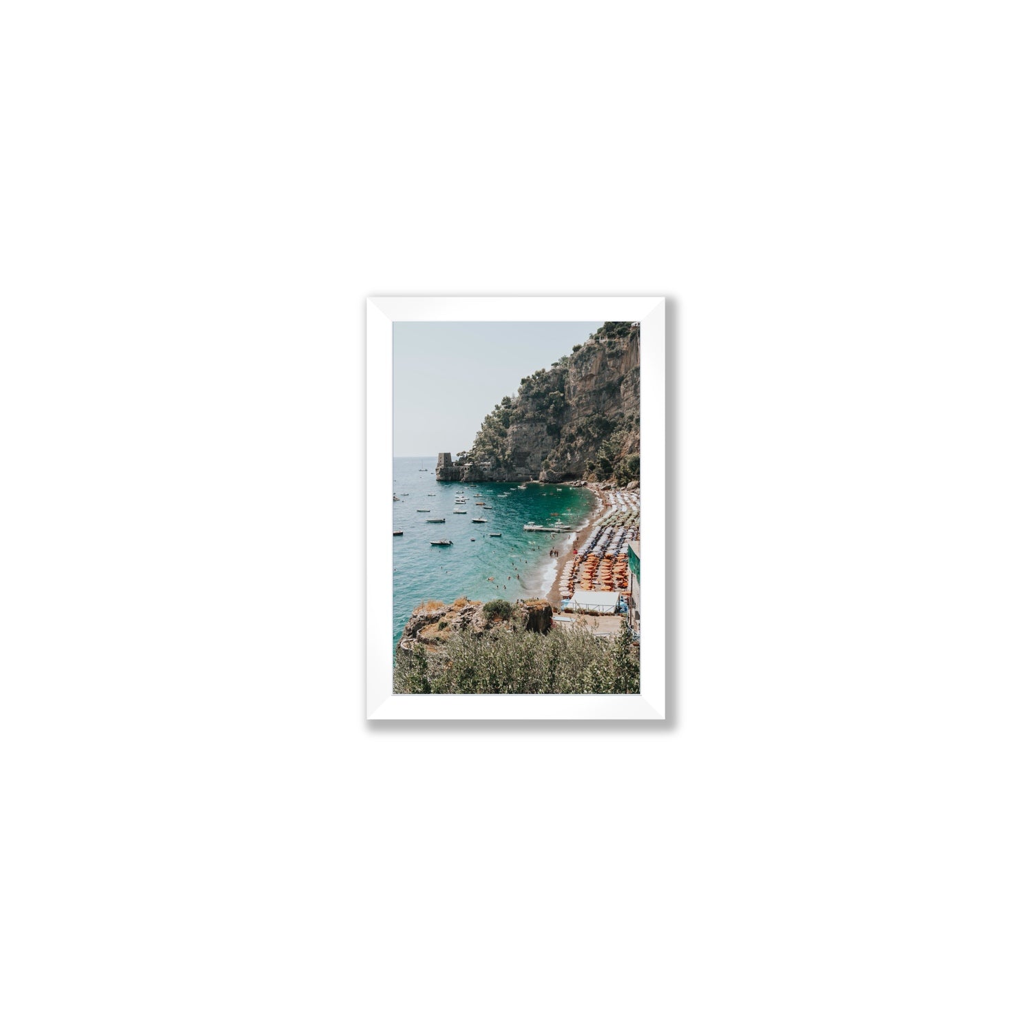 Baia dei Sogni fine art print, Positano, Italy, Small, White Frame · Full Bleed, Fine Art Print