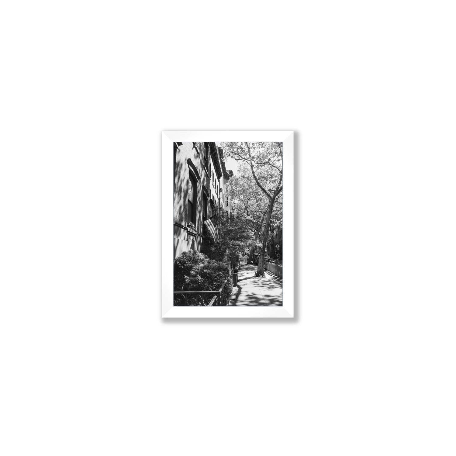 Urban Patriotism New York NYC Black & White wall art Small full-bleed fine art print in white frame