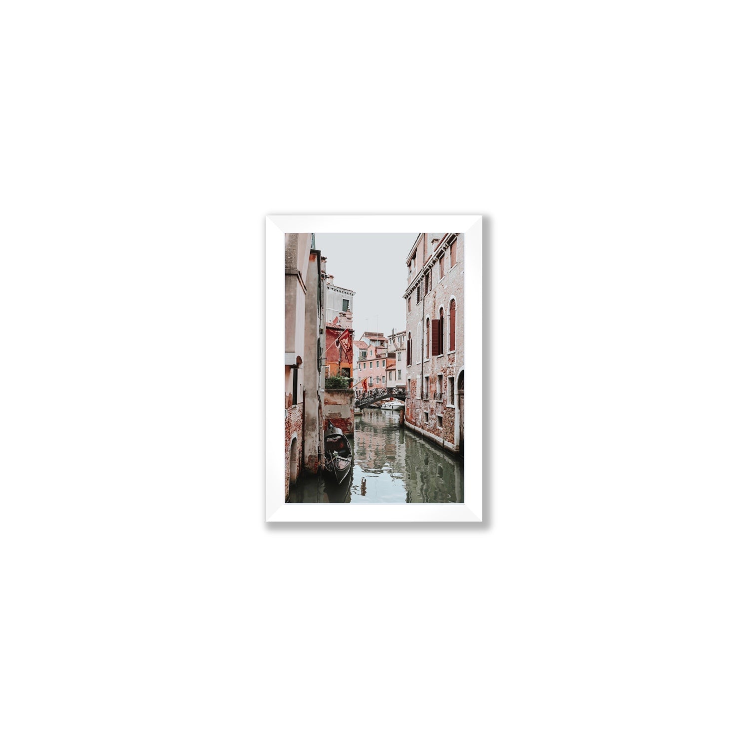 Laguna Veneta Venice Italian wall art Small full-bleed fine art print in white frame