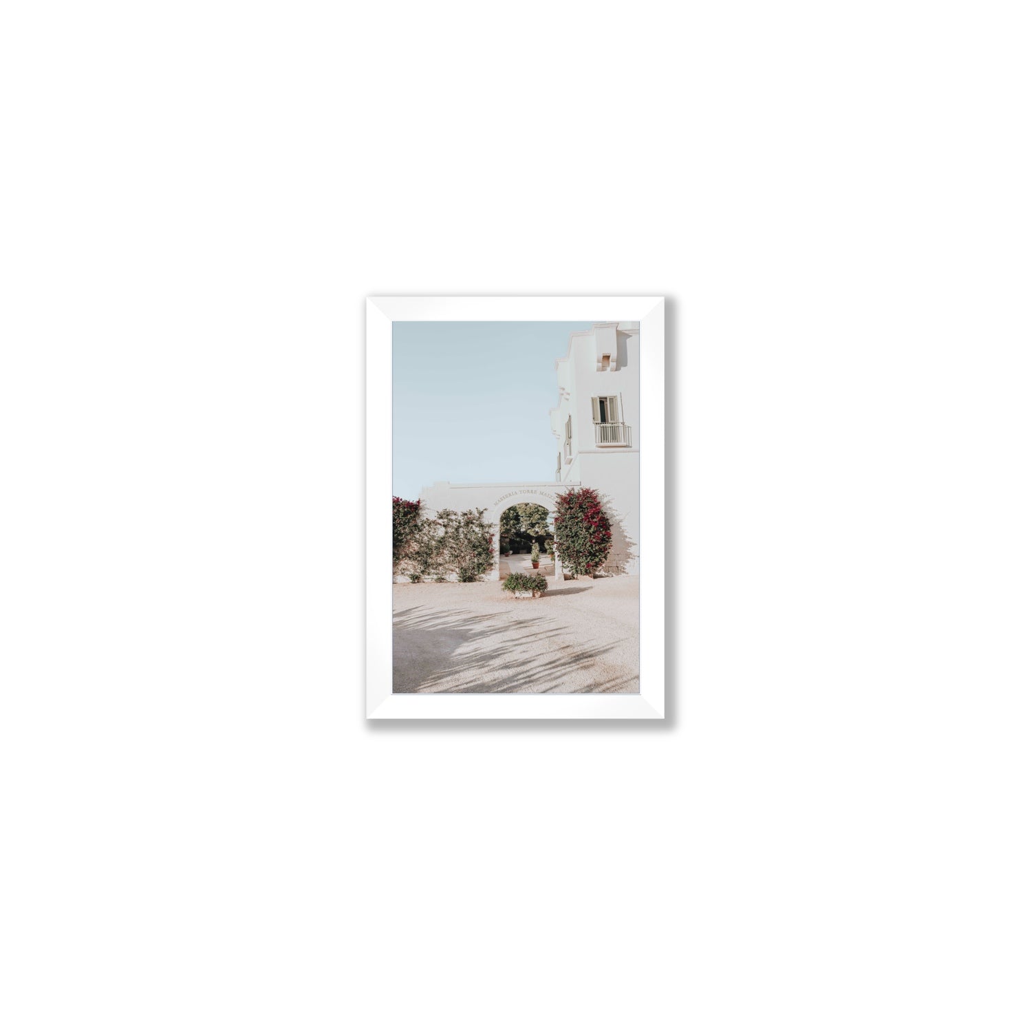 Villa Retreat fine art print, Puglia, Italy, Small, White Frame · Full Bleed, Fine Art Print