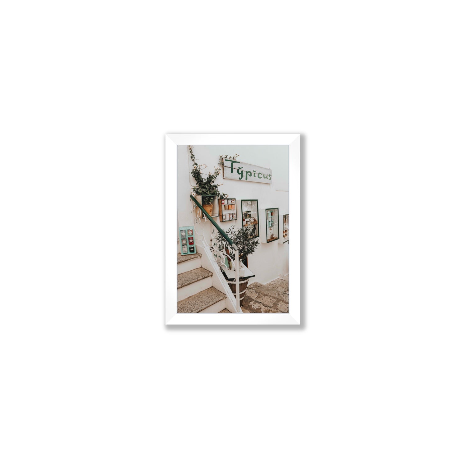 Il Negozio Puglia Ostuni wall art Small full-bleed fine art print in white frame