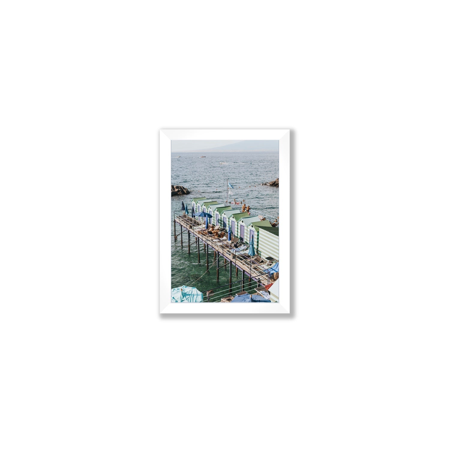 Cabine da Spiaggia fine art print, Sorrento, Italy, Small, White Frame · Full Bleed, Fine Art Print