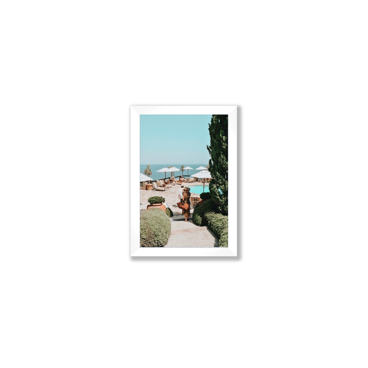The World Is Your Catwalk Tuscany coastal wall art Small full-bleed fine art print in white frame