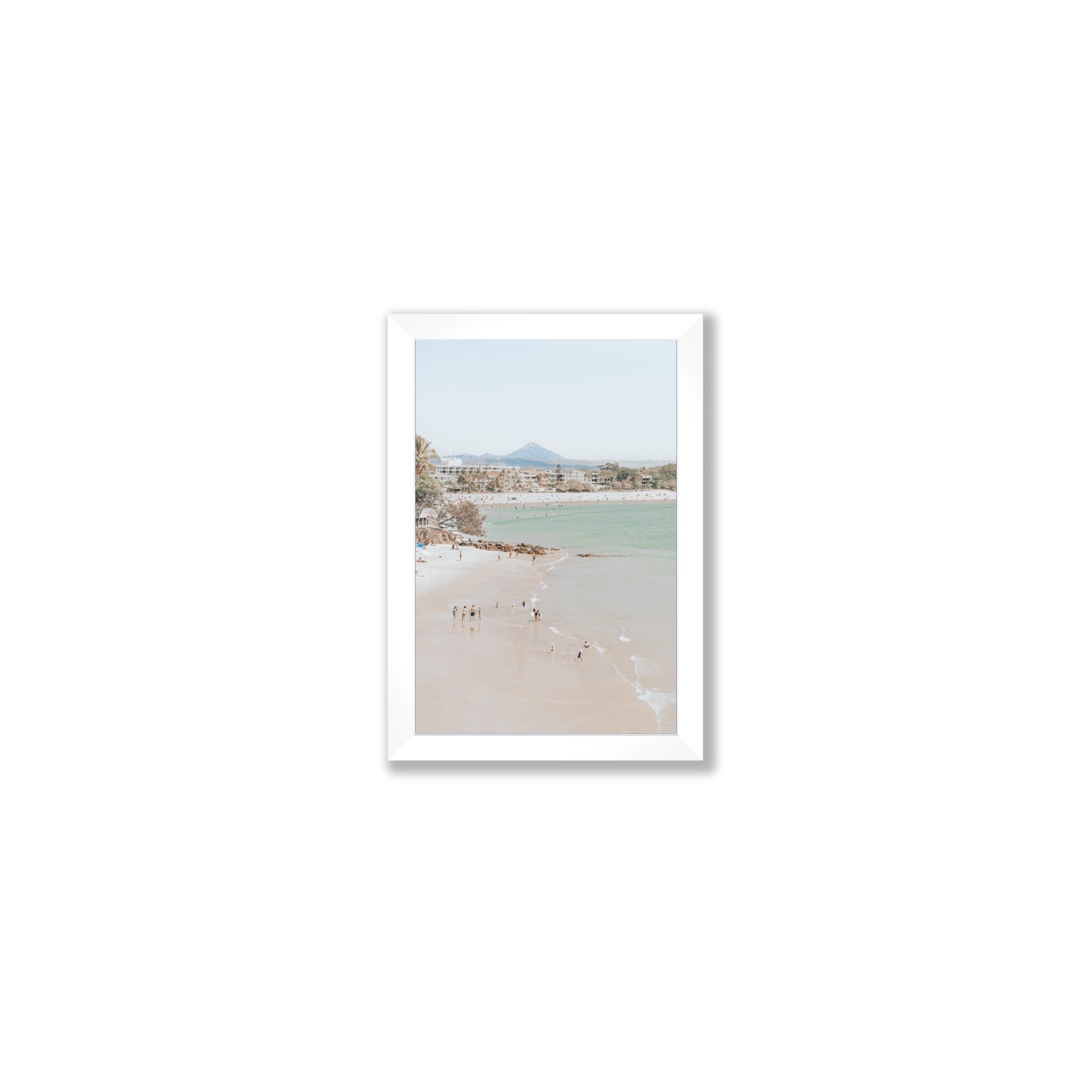 Little Cove Shallows fine art print, Noosa, Australia, coastal scenes artwork, Small, White Frame · Full Bleed, Fine Art Print