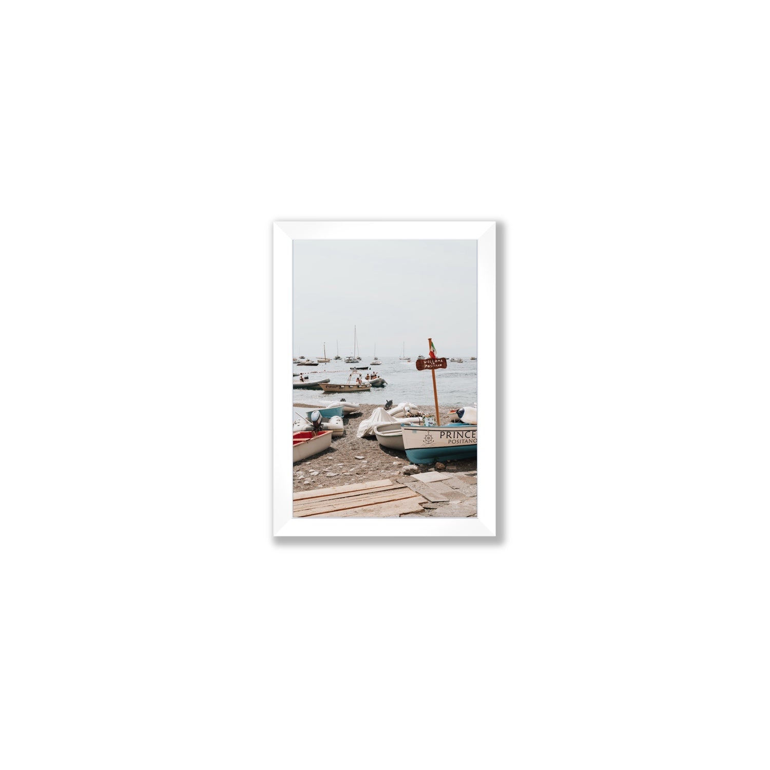 Coming Home fine art print, Positano, Italy, Small, White Frame · Full Bleed, Fine Art Print