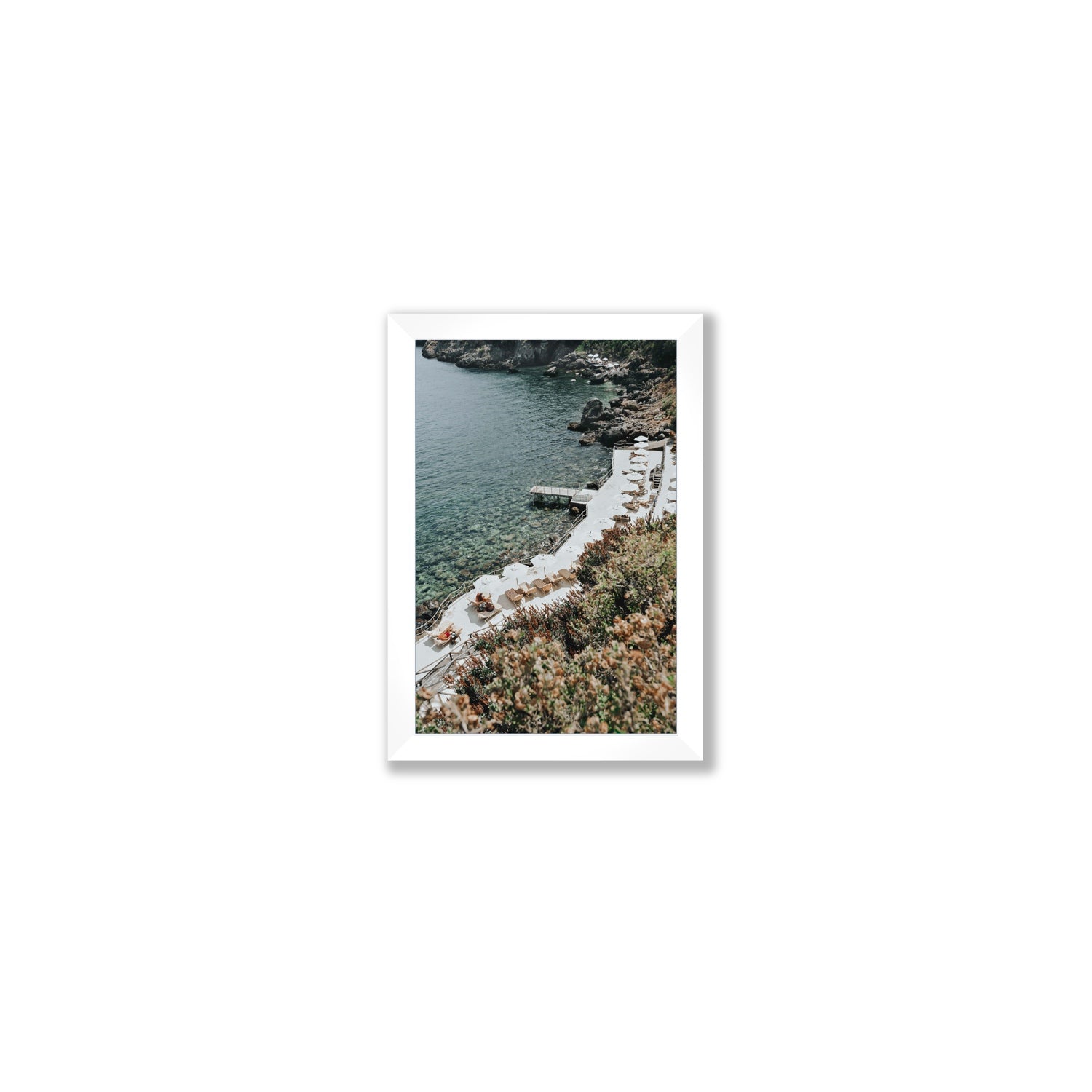 Go Beyond The Postcard Tuscany coastal wall art Small full-bleed fine art print in white frame