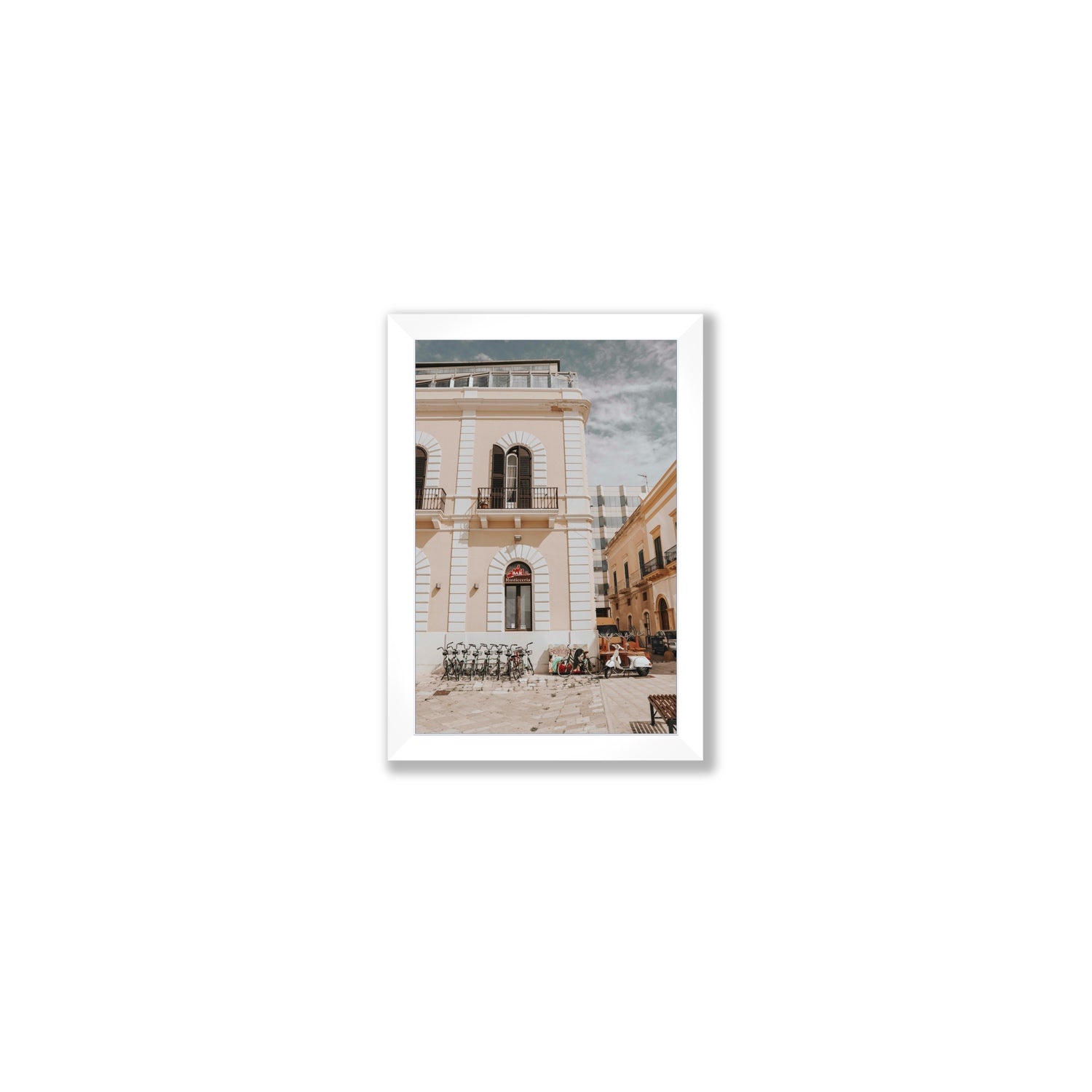 Rosticceria Puglia Italian wall art Small full-bleed fine art print in white frame