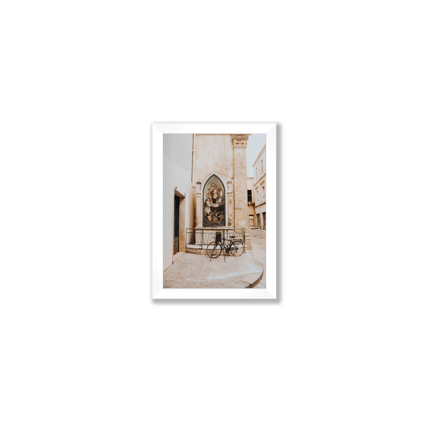 La Chiesa Puglia Otranto Italian wall art Small full-bleed fine art print in white frame