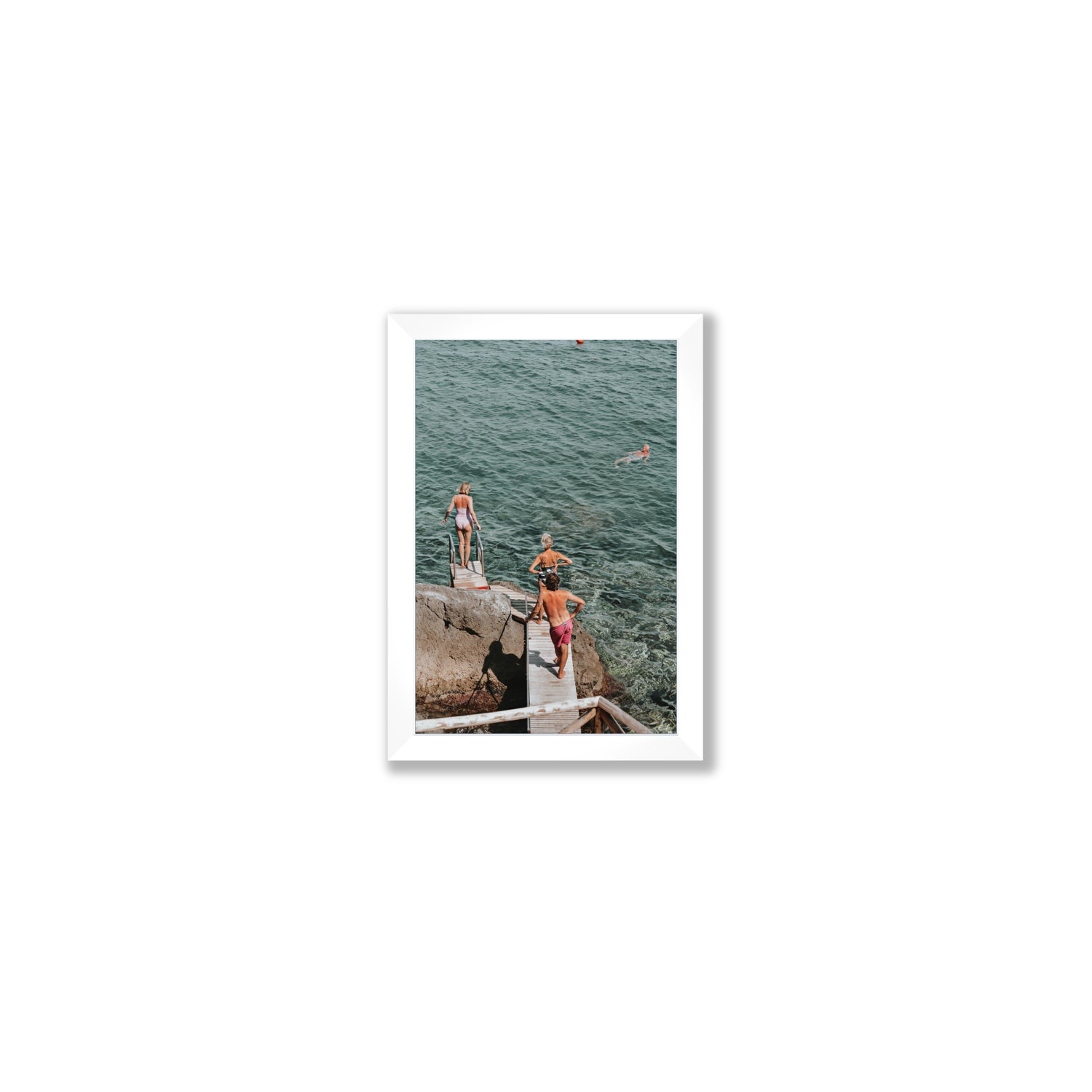 Freewheeling Spirit Tuscany coastal Italian wall art Small full-bleed fine art print in white frame