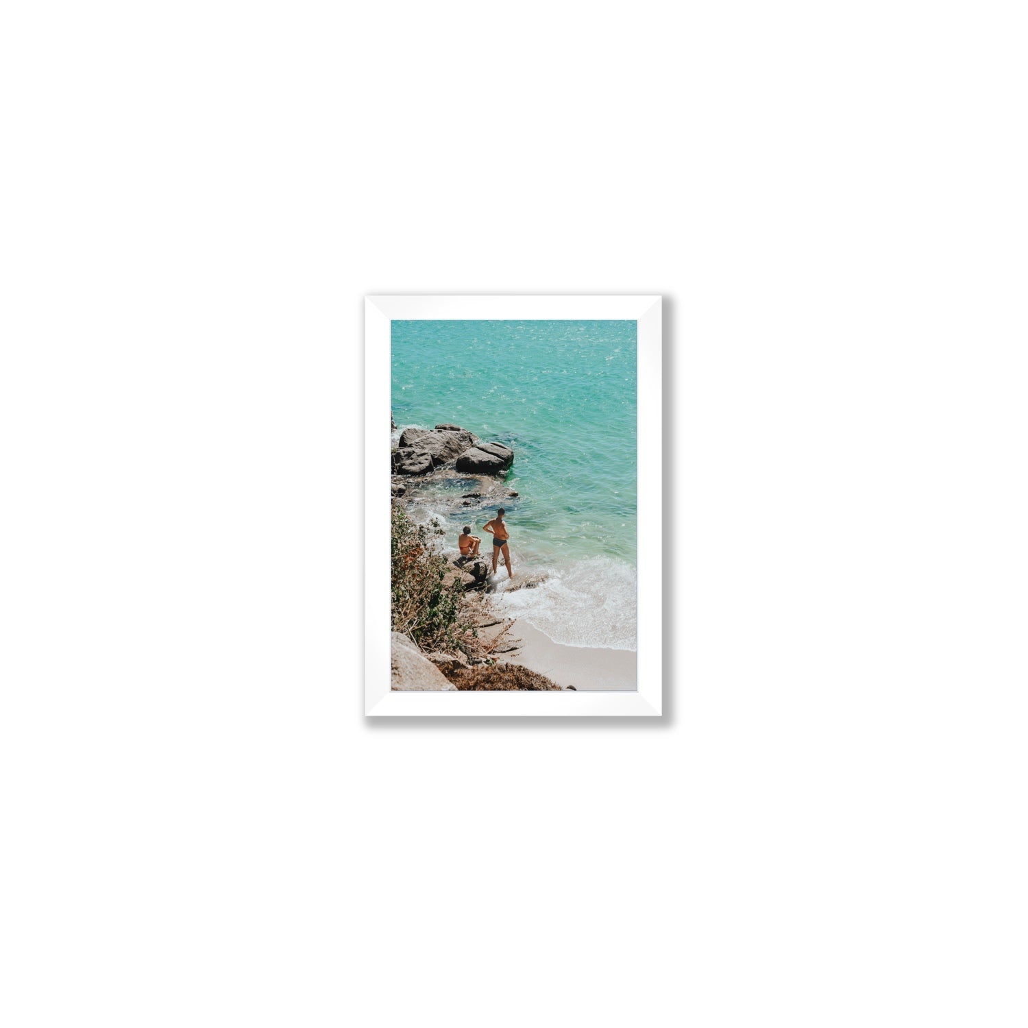 Scene Stealers Mykonos Greek island wall art Small full-bleed fine art print in white frame
