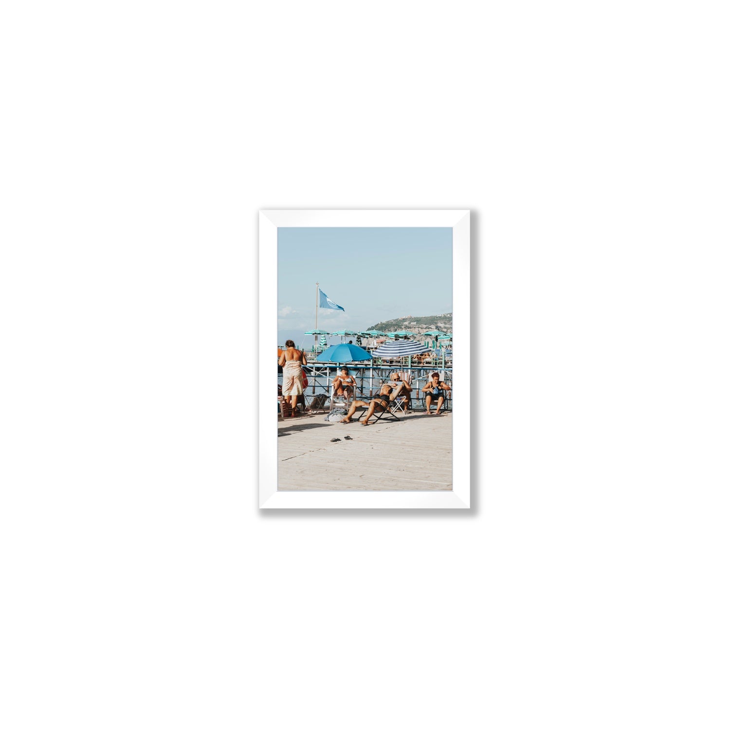 The Golden Years Sorrento Italian wall art Small full-bleed fine art print in white frame
