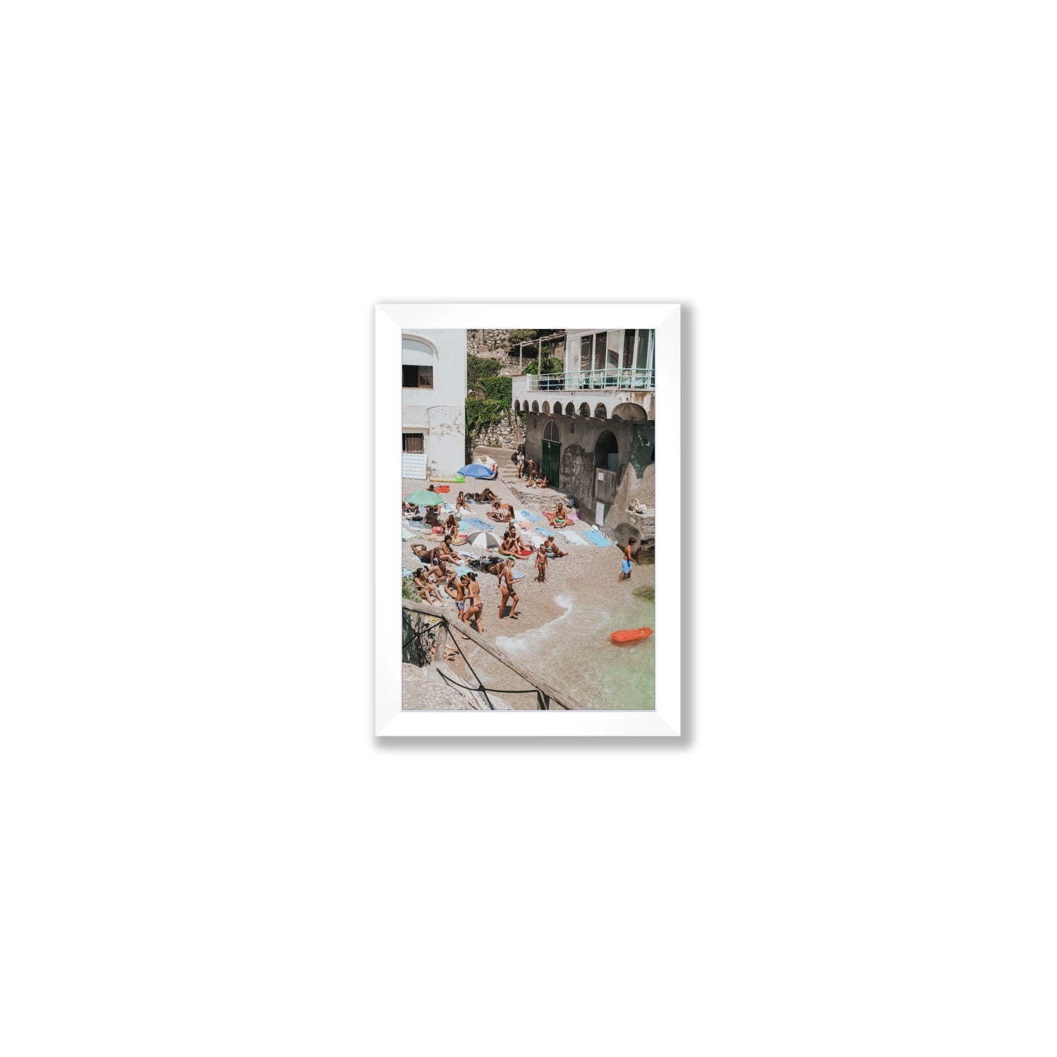 The Sunbathers Oasis fine art print, Capri, Italy, Small, White Frame · Full Bleed, Fine Art Print