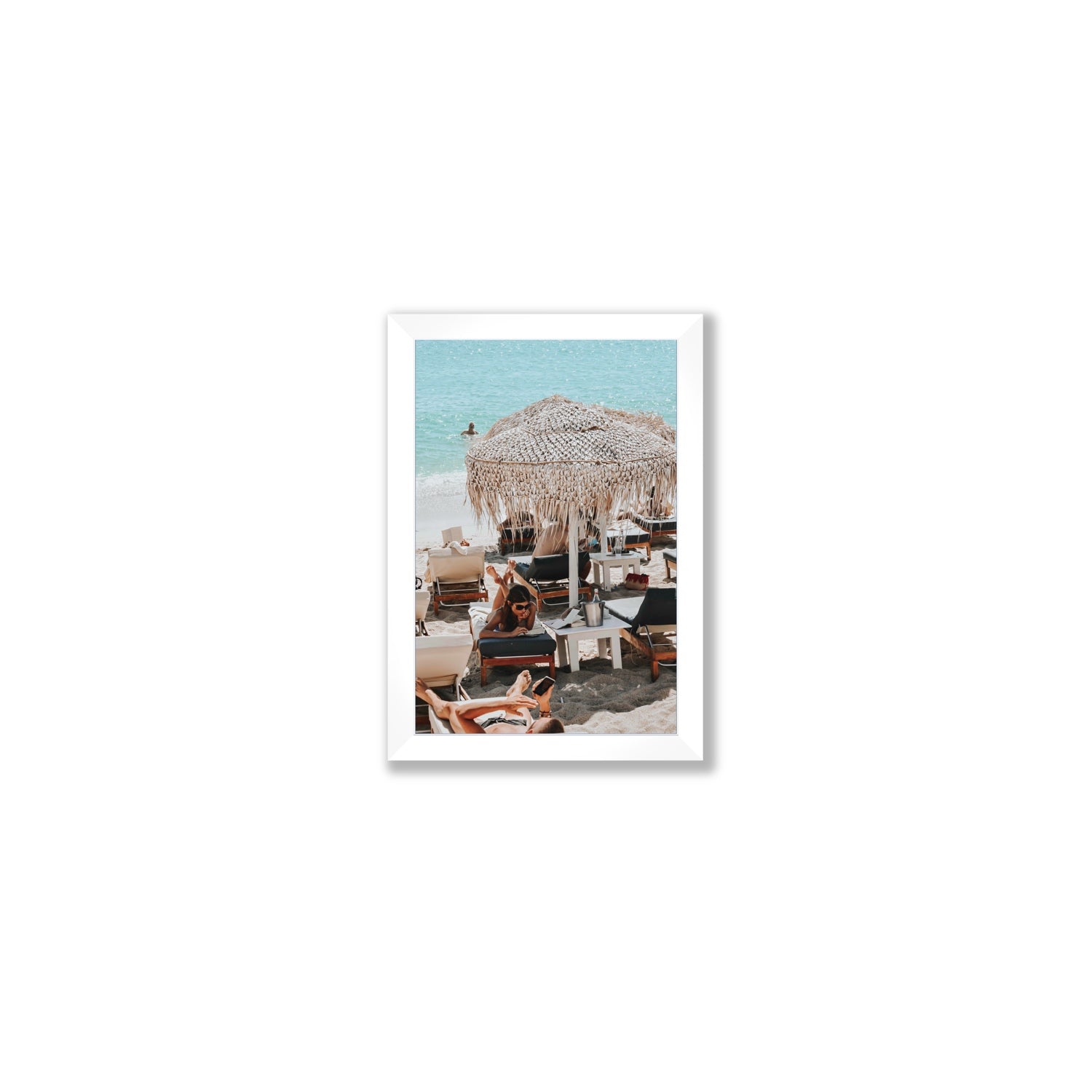 In The Zone Mykonos Greek island wall art Small full-bleed fine art print in white frame