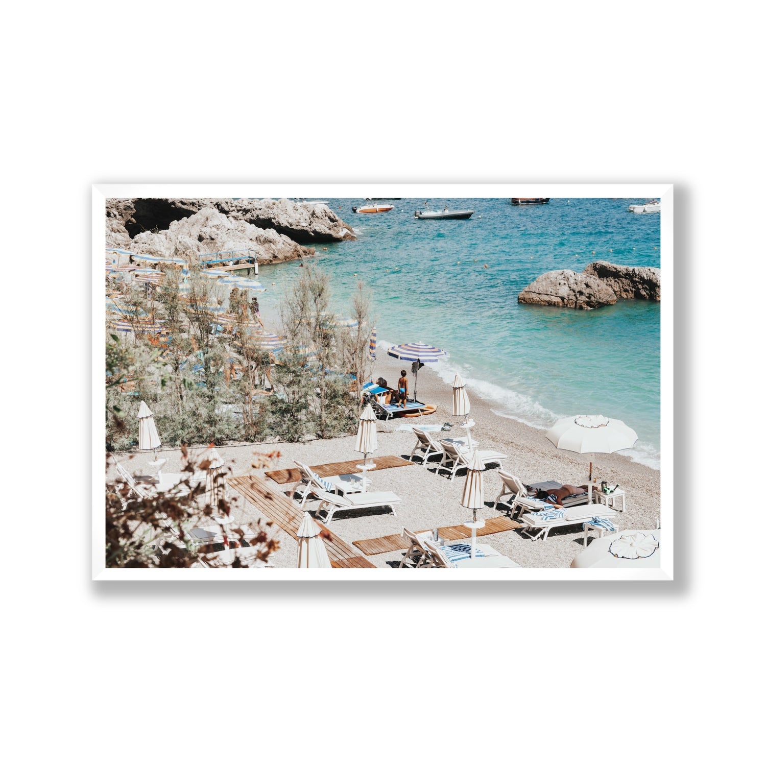 Life Could Be A Dream Amalfi wall art Gallery full-bleed fine art print in white frame
