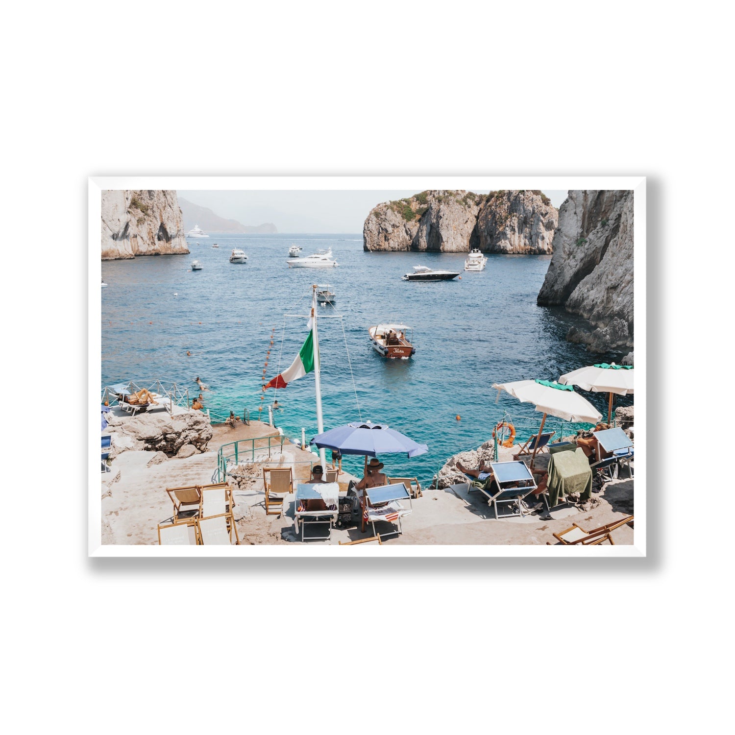 Smooth Sailing fine art print, Capri, Italy, Gallery, White Frame · Full Bleed, Fine Art Print