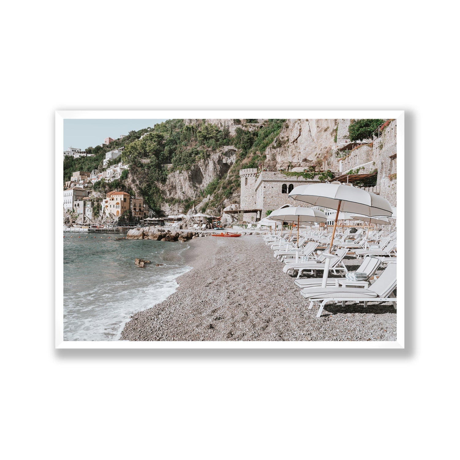 Borgo Santandrea fine art print, Amalfi, Italy, Gallery, White Frame · Full Bleed, Fine Art Print