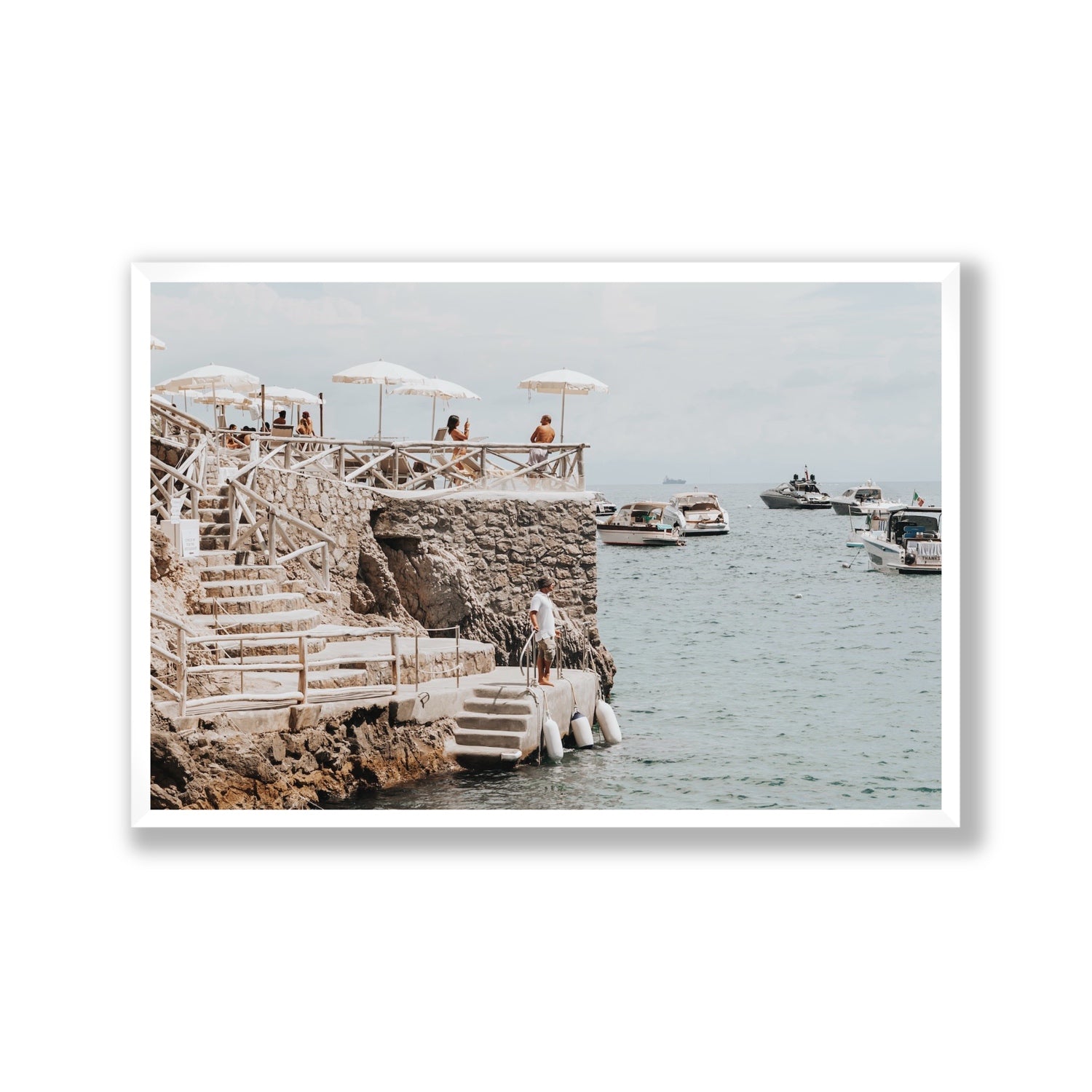 Conca Del Sogno fine art print, Nerano, Italy, Gallery, White Frame · Full Bleed, Fine Art Print
