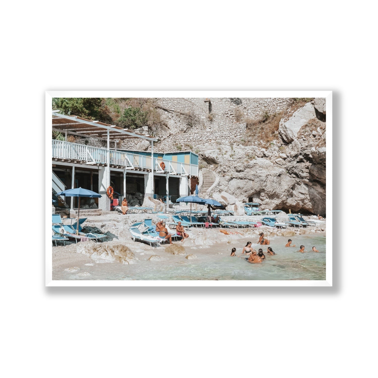 Beachside Bronze fine art print, Capri, Italy, Gallery, White Frame · Full Bleed, Fine Art Print