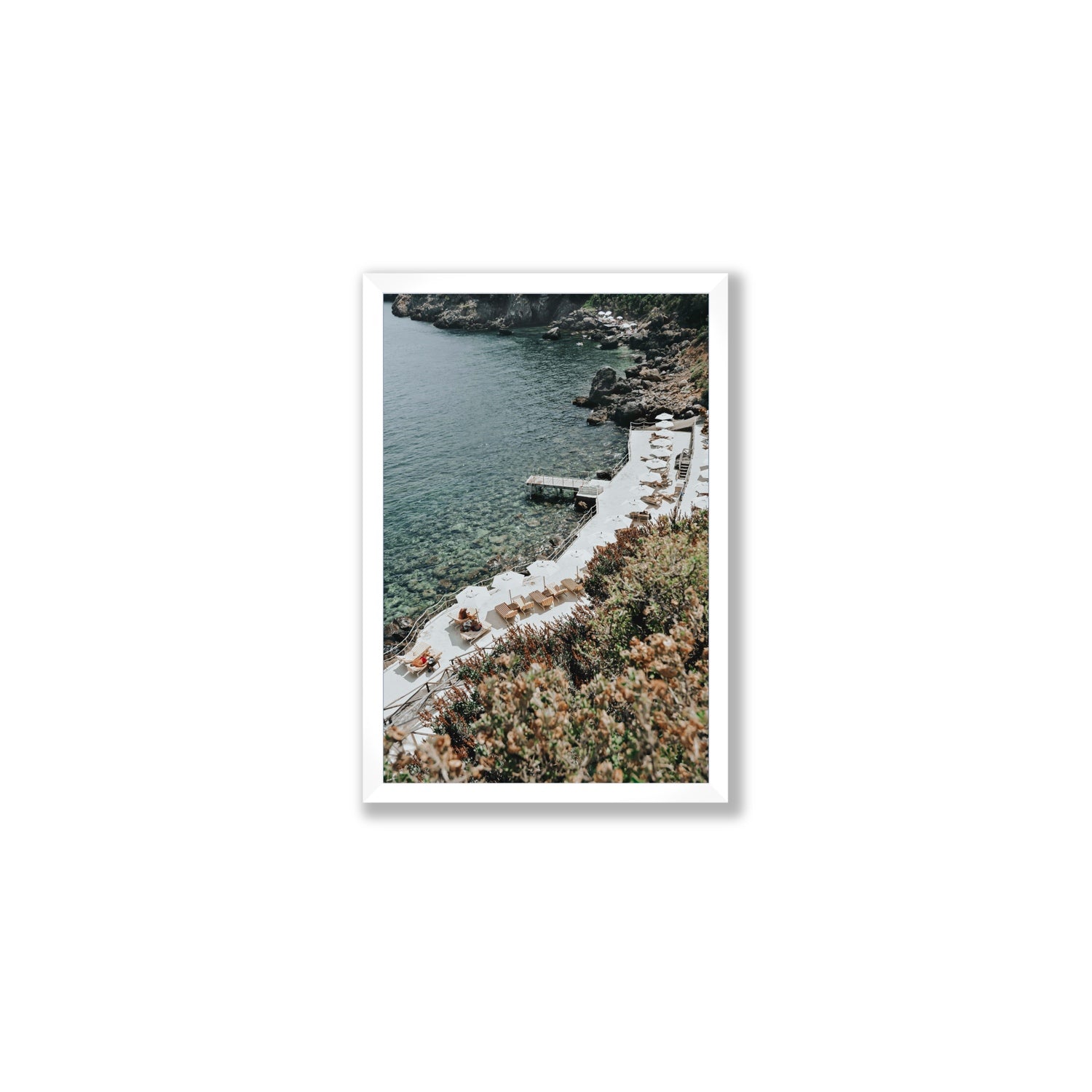 Go Beyond The Postcard Tuscany coastal wall art Medium full-bleed fine art print in white frame