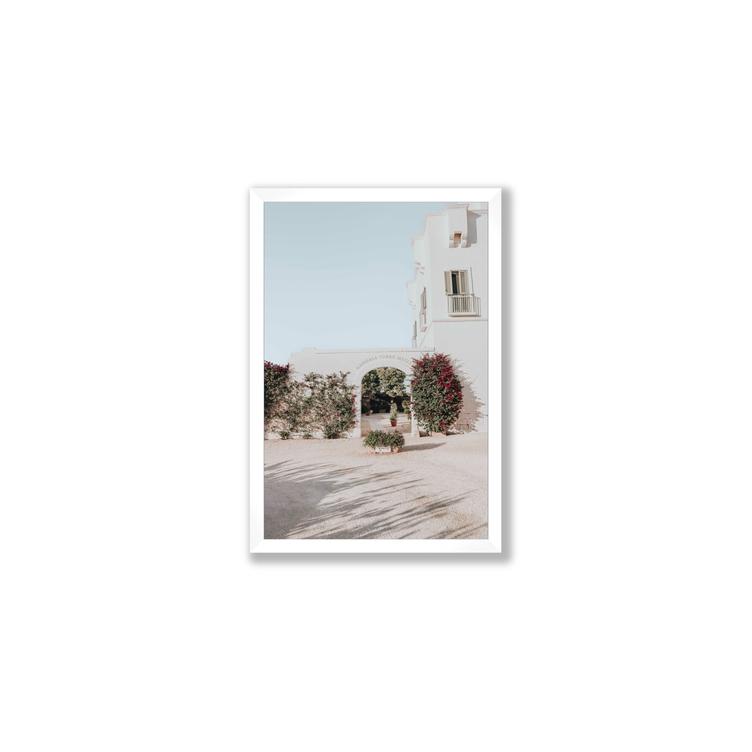 Villa Retreat fine art print, Puglia, Italy, Medium, White Frame · Full Bleed, Fine Art Print