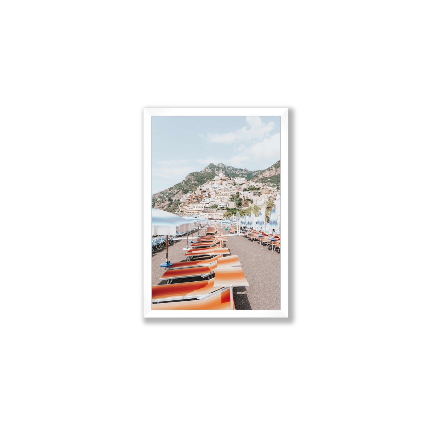 A Symphony of Colours fine art print, Positano, Italy, Medium, White Frame · Full Bleed, Fine Art Print