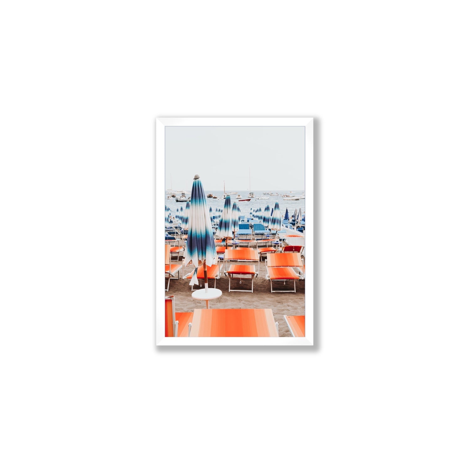 Orange Crush fine art print, Positano, Italy, Medium, White Frame · Full Bleed, Fine Art Print