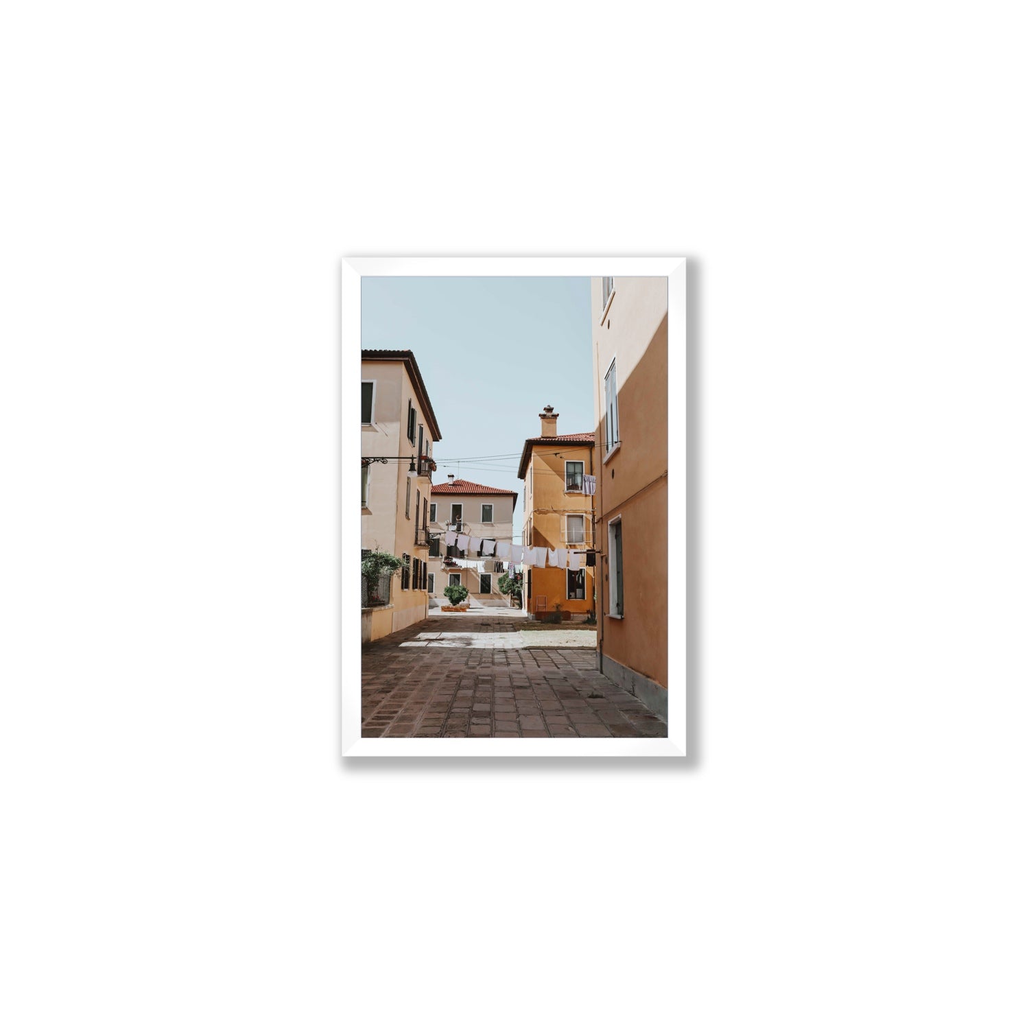 Terraferma Venice Italian wall art Medium full-bleed fine art print in white frame