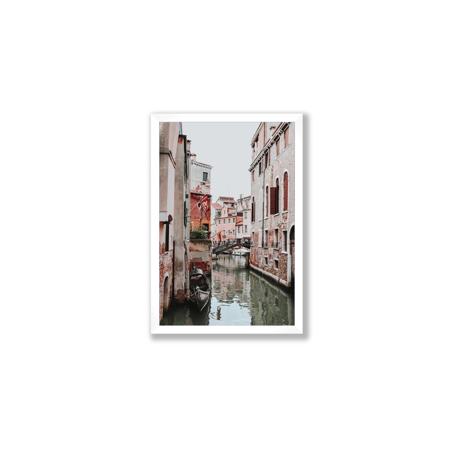 Laguna Veneta Venice Italian wall art Medium full-bleed fine art print in white frame