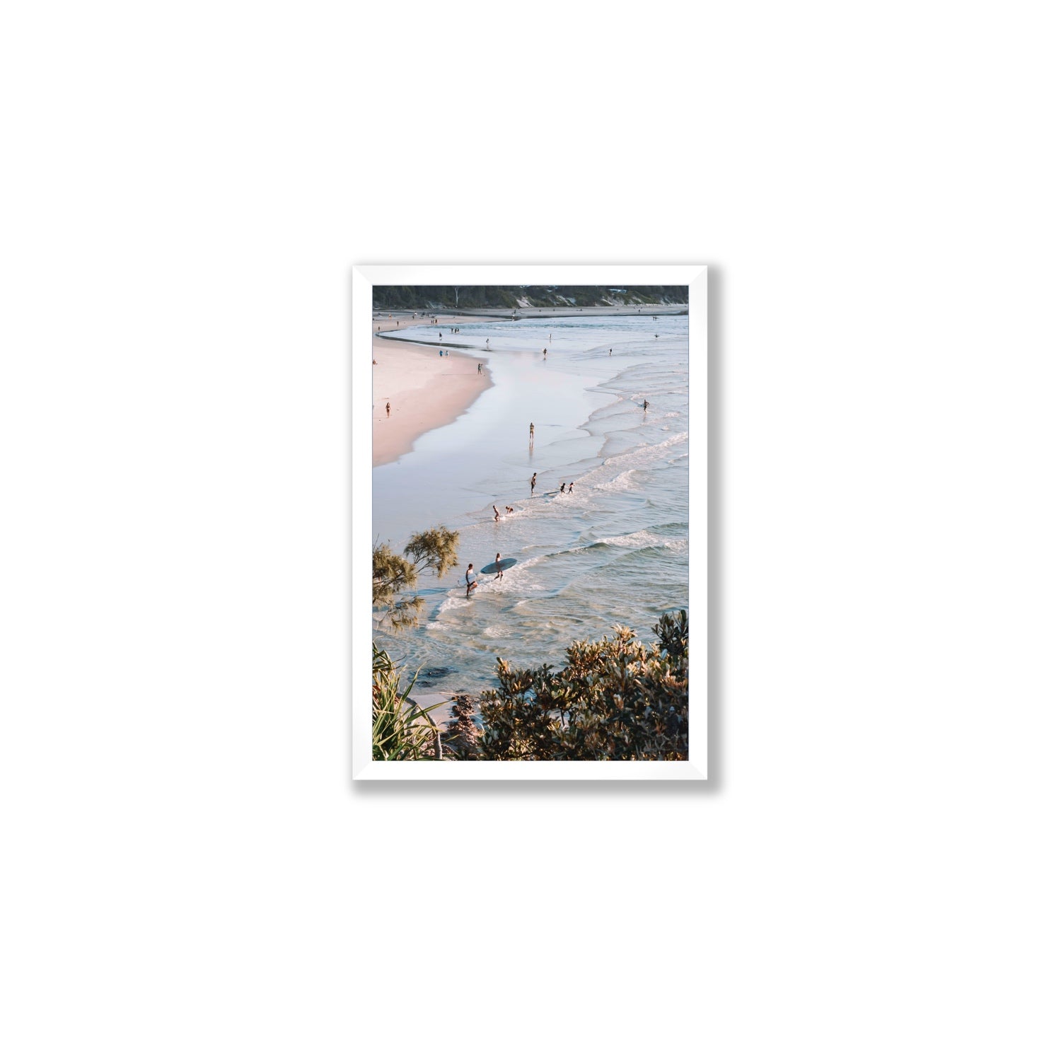 Healing Waters fine art print, Byron Bay, Australia, Medium, White Frame · Full Bleed, Fine Art Print
