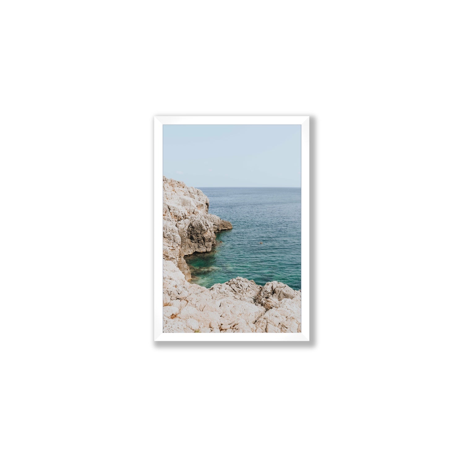 Healing Immersion Puglia Wall Mediterranean fine art print Medium full-bleed fine art print in white frame