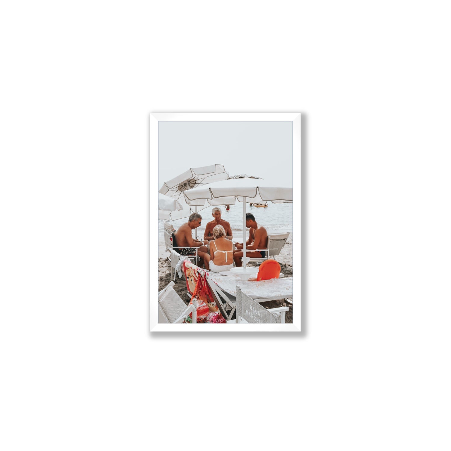 Luck Of The Draw fine art print, Alassio, Italy, Medium, White Frame · Full Bleed, Fine Art Print