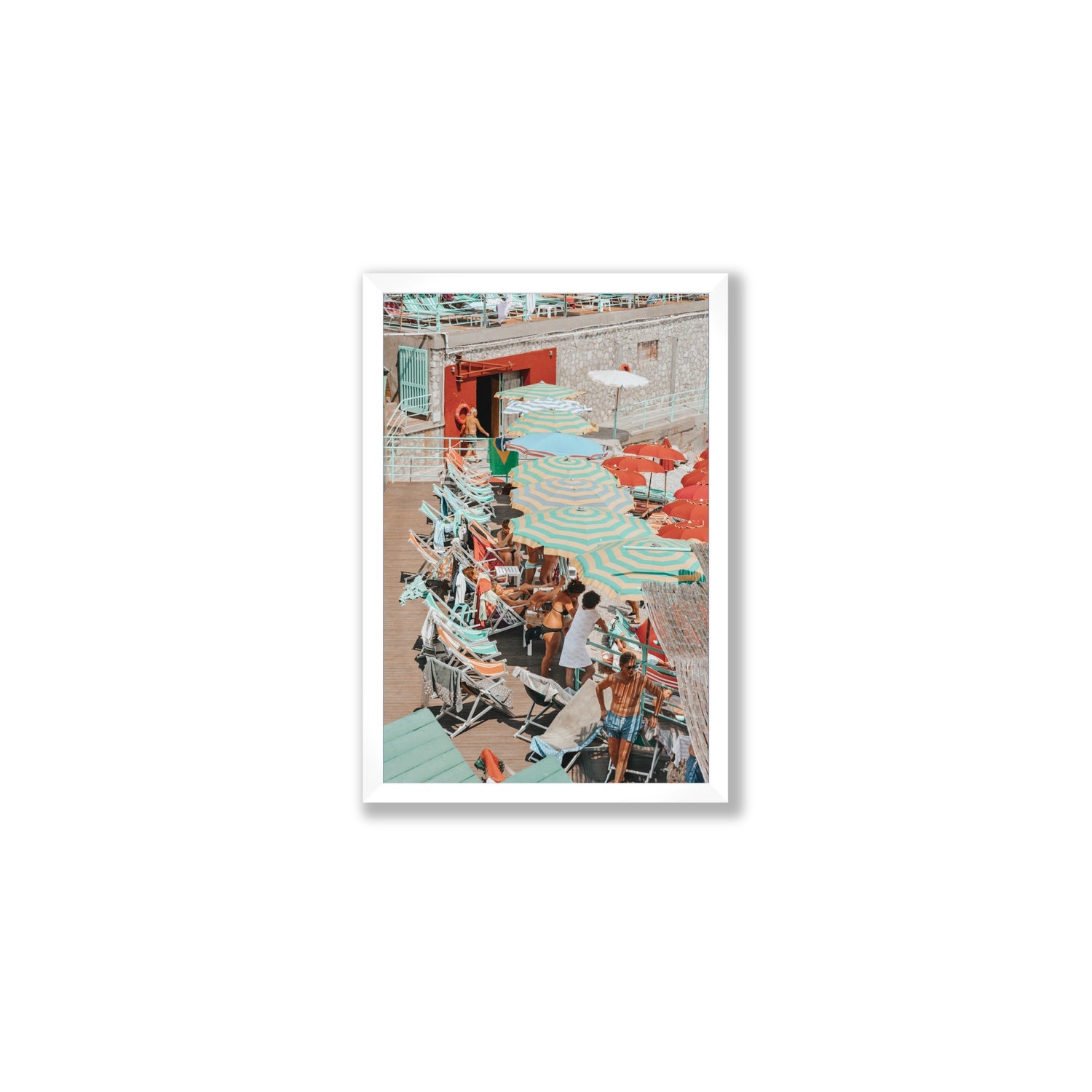 Colourful Canopy fine art print, Capri, Italy, Medium, White Frame · Full Bleed, Fine Art Print