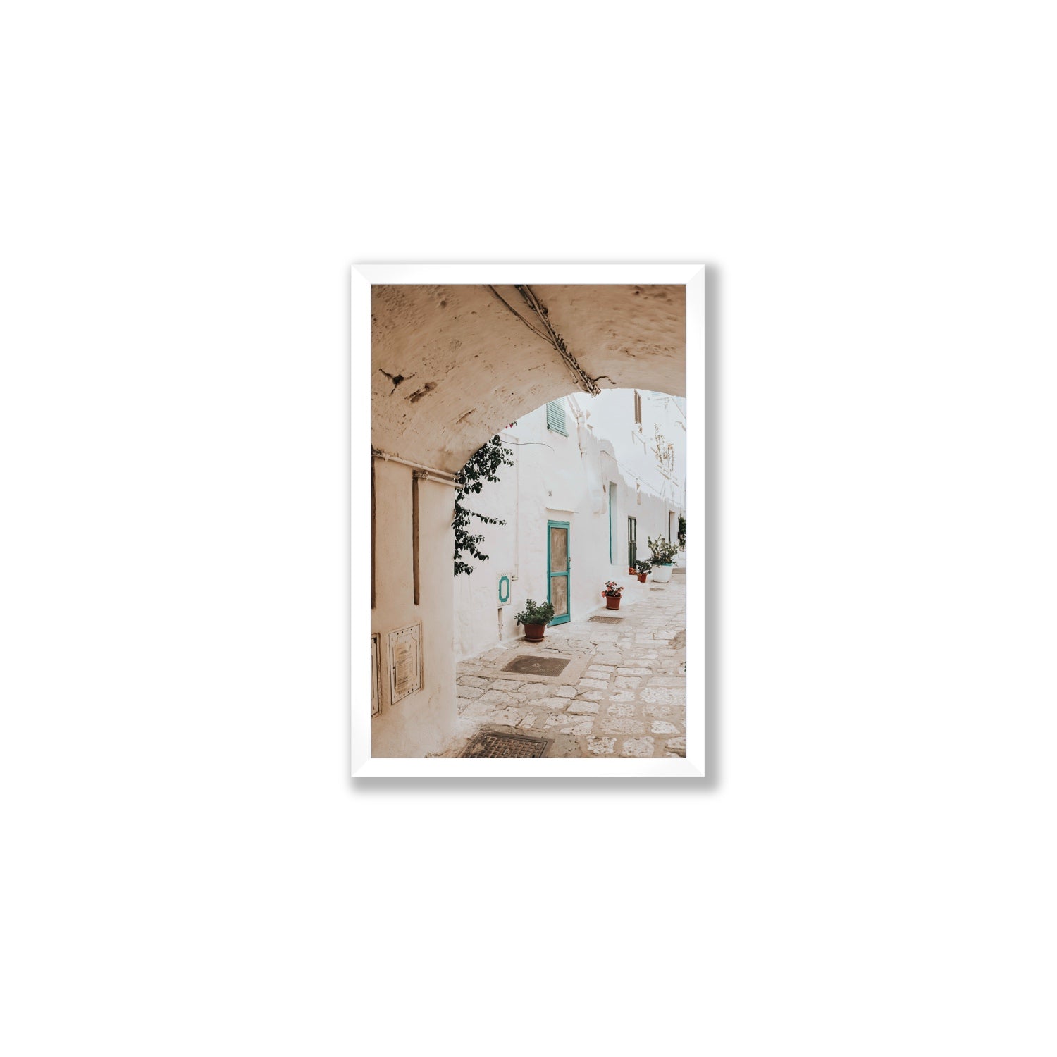 La Citta Bianca Puglia La Città Bianca wall art Medium full-bleed fine art print in white frame