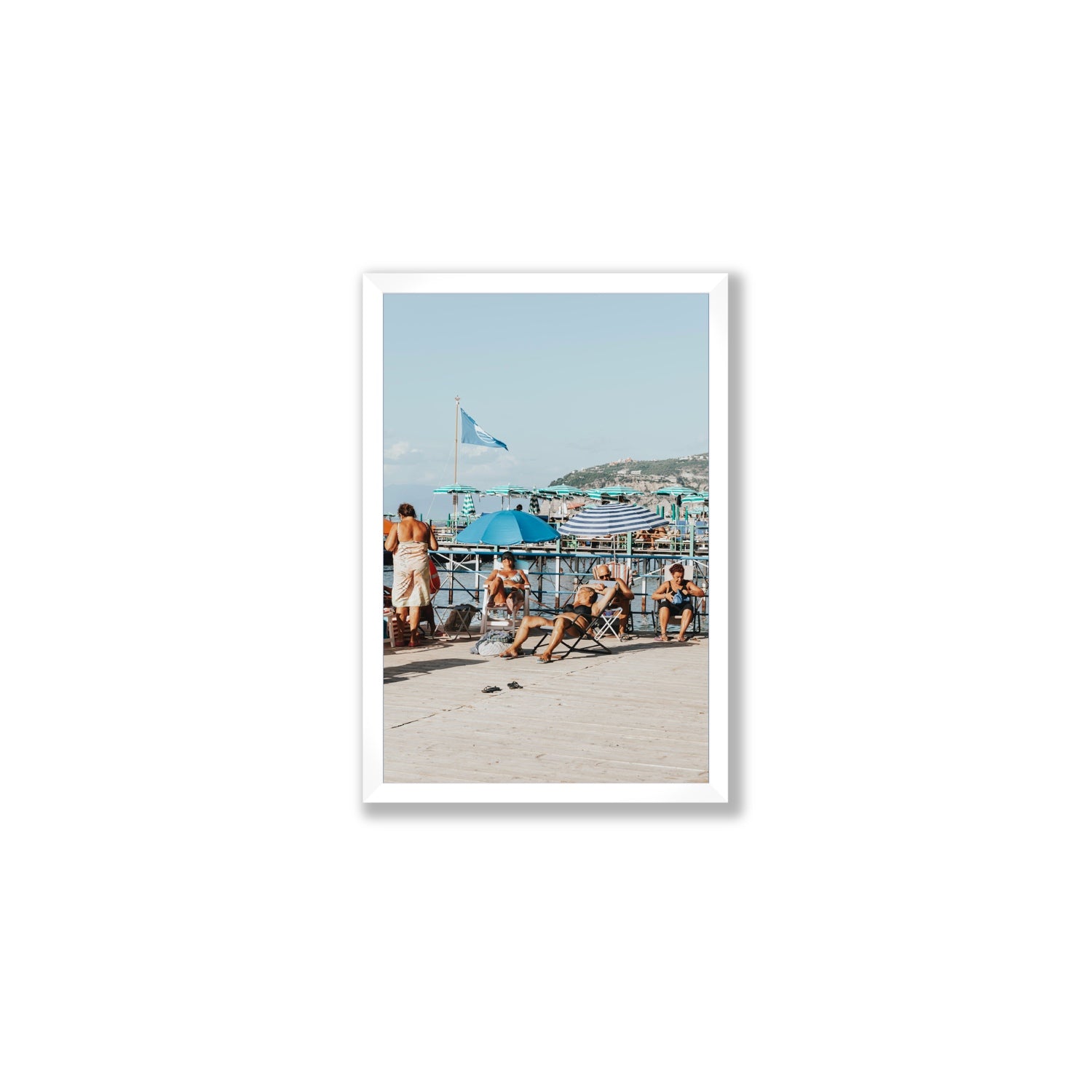 The Golden Years Sorrento Italian wall art Medium full-bleed fine art print in white frame