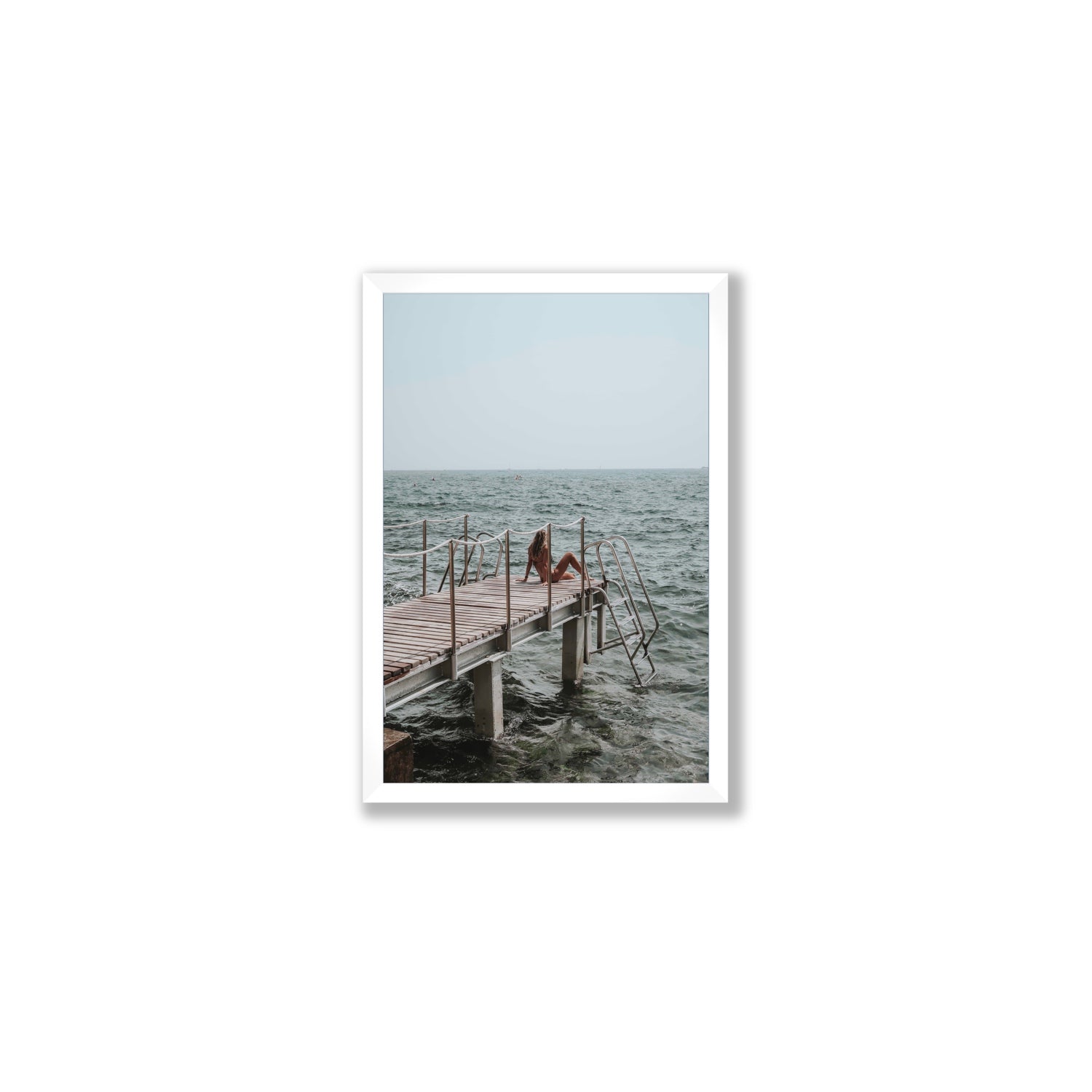 The Dock's Whisper fine art print, Tuscany, Italy, Medium, White Frame · Full Bleed, Fine Art Print