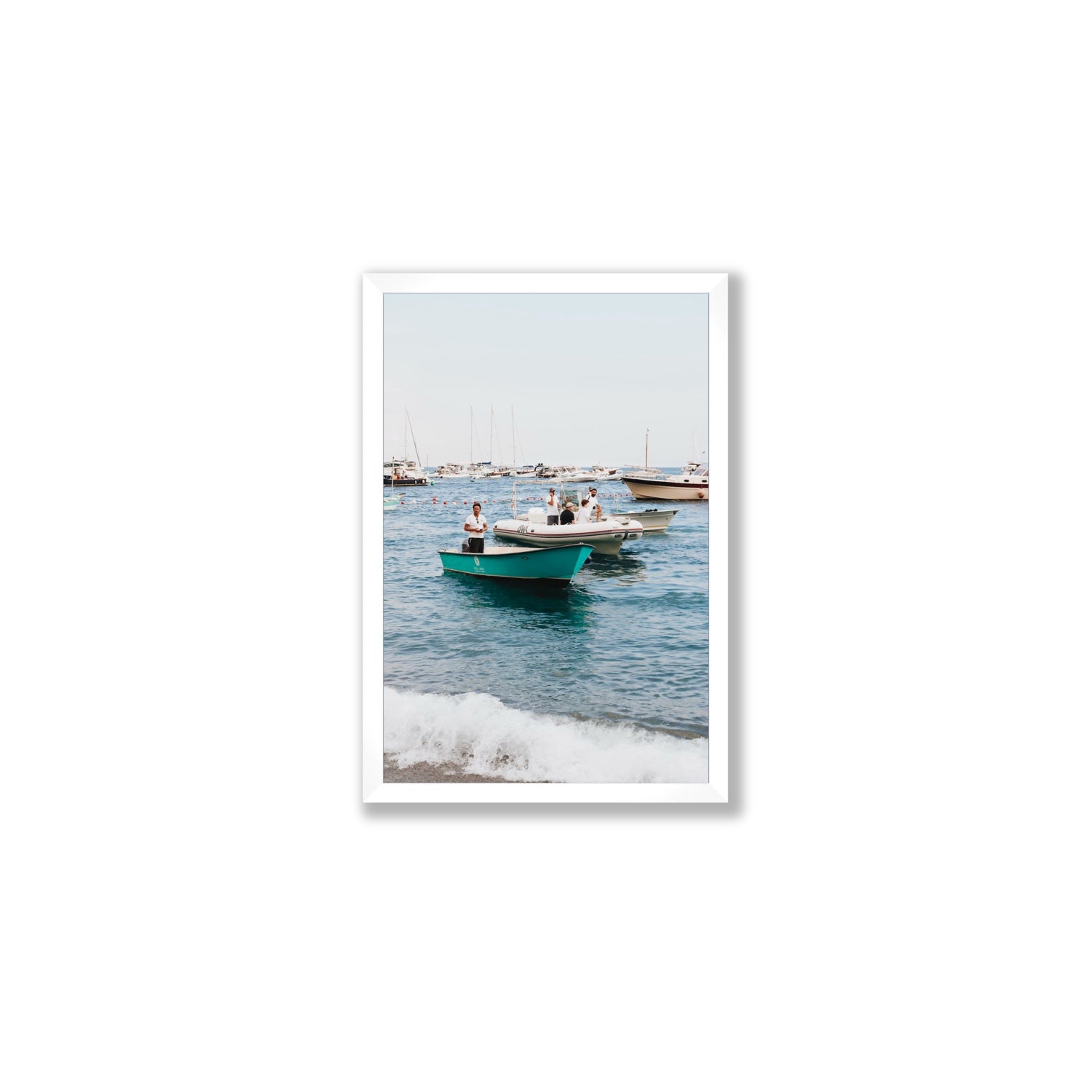 Twilight Tenders Positano wall art Medium full-bleed fine art print in white frame